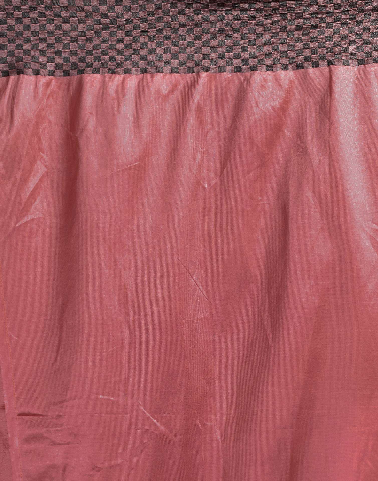 Rose Pink Shimmer Tissue Top Dyed Woven Saree