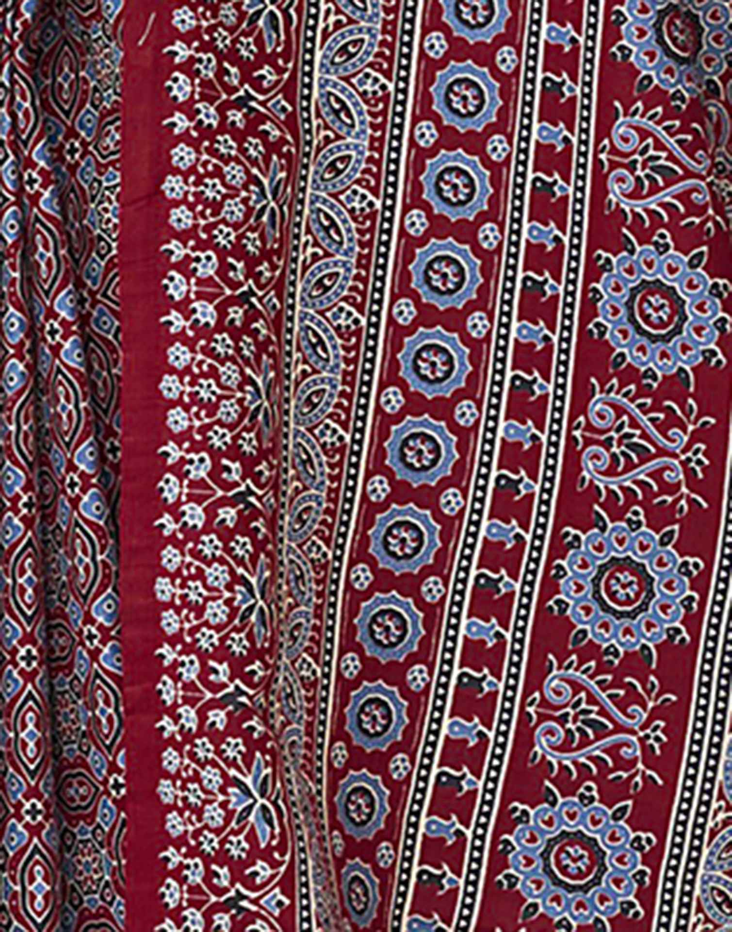 Marron Pure Cotton Printed Saree