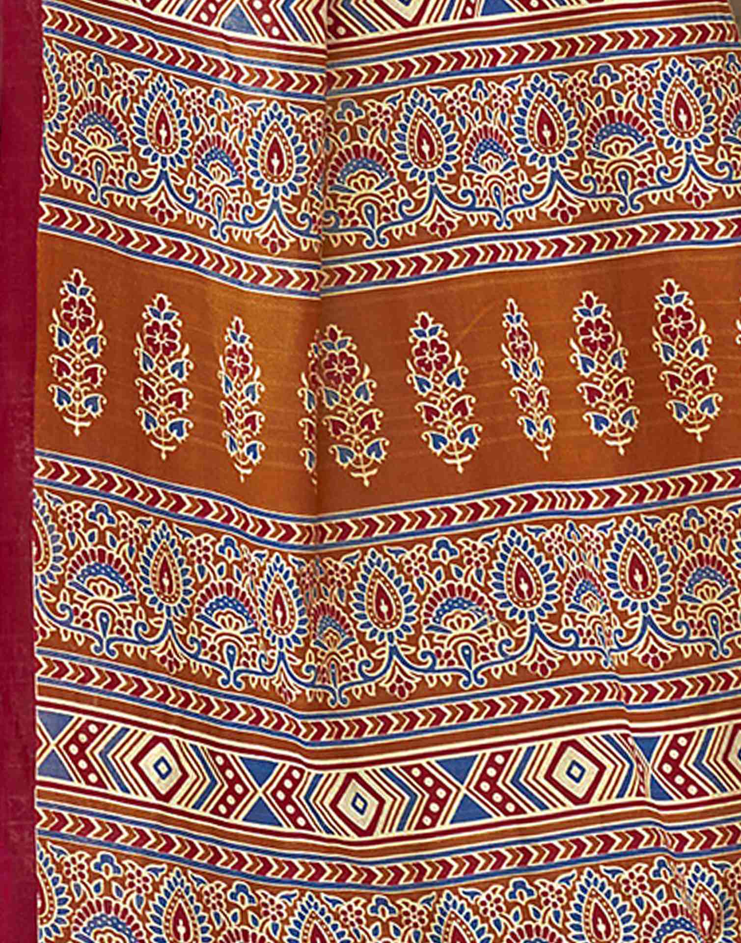 Mustard Yellow Pure Cotton Printed Saree