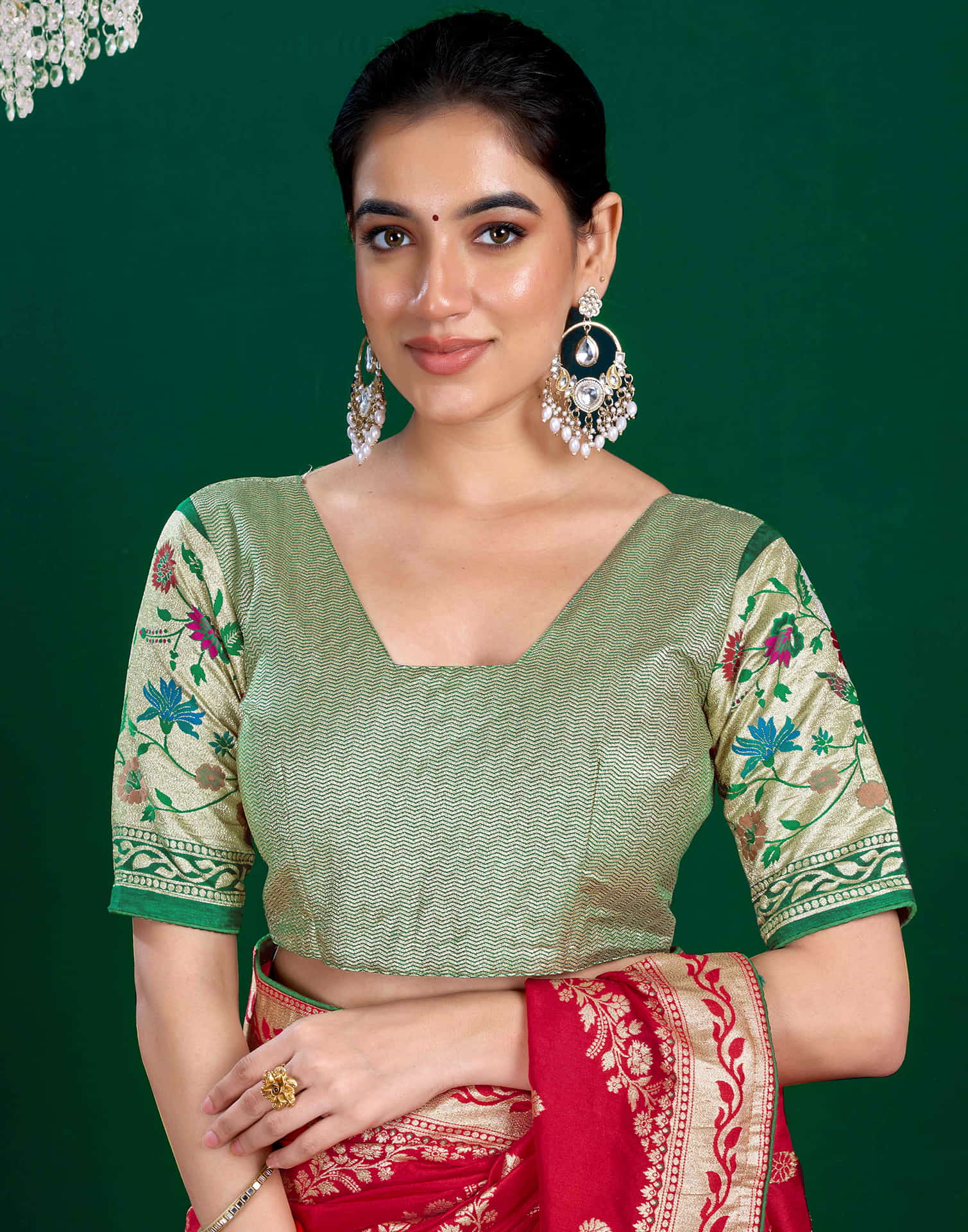 Red Silk Woven Banarasi Saree