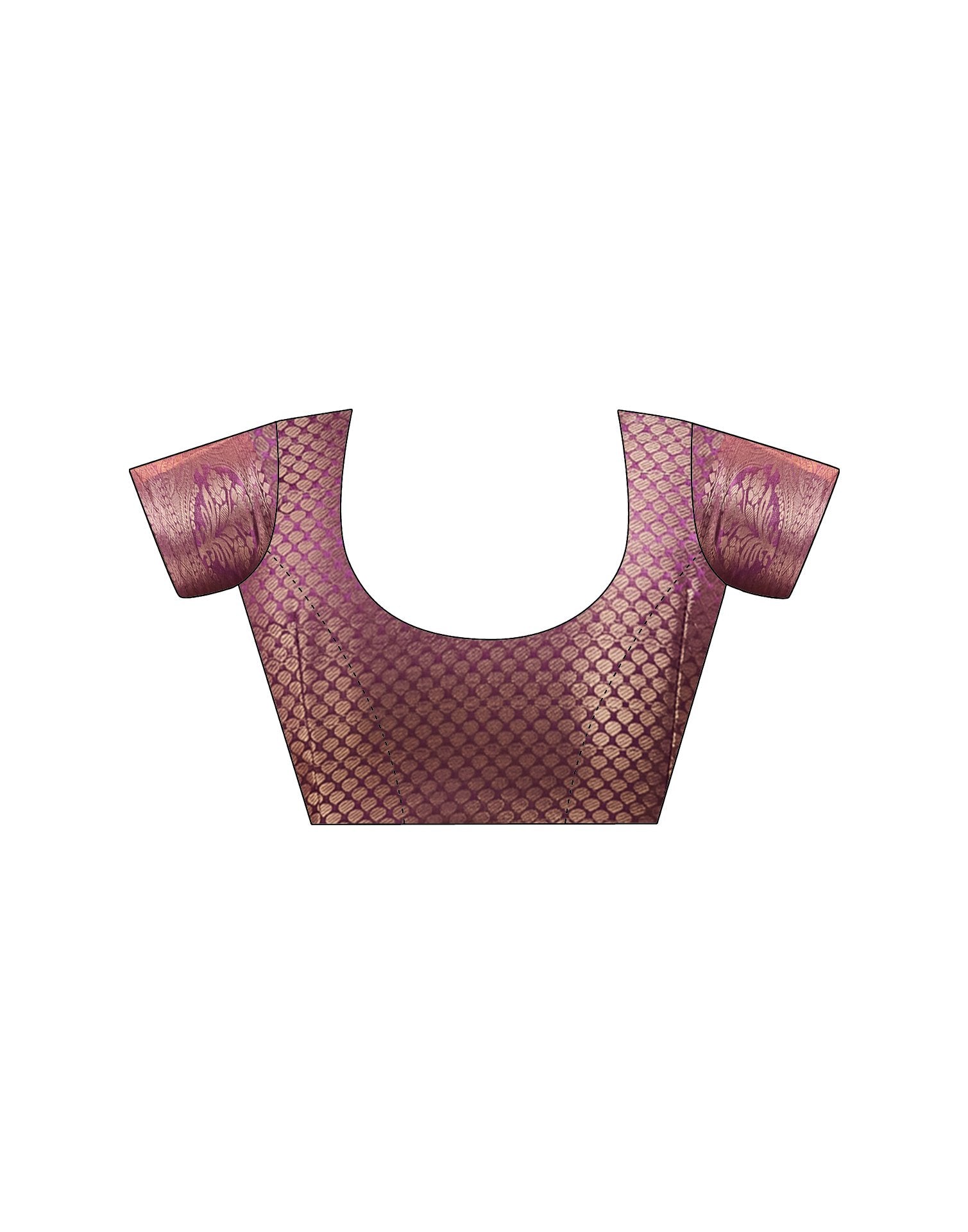Purple Silk Printed Woven Saree