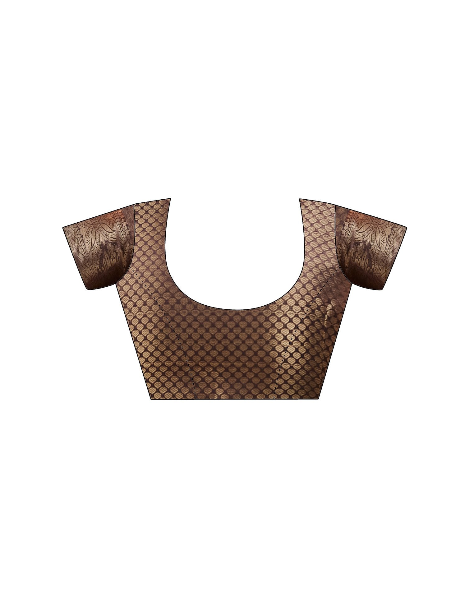 Brown Silk Printed Woven Saree
