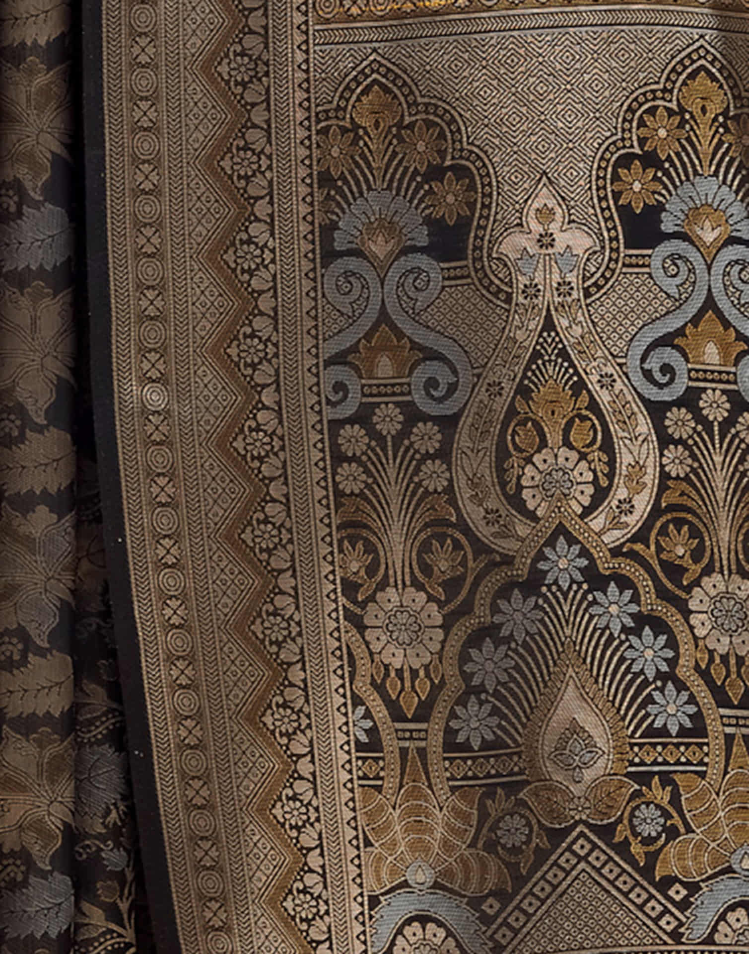 Black Silk Woven Banarasi Saree