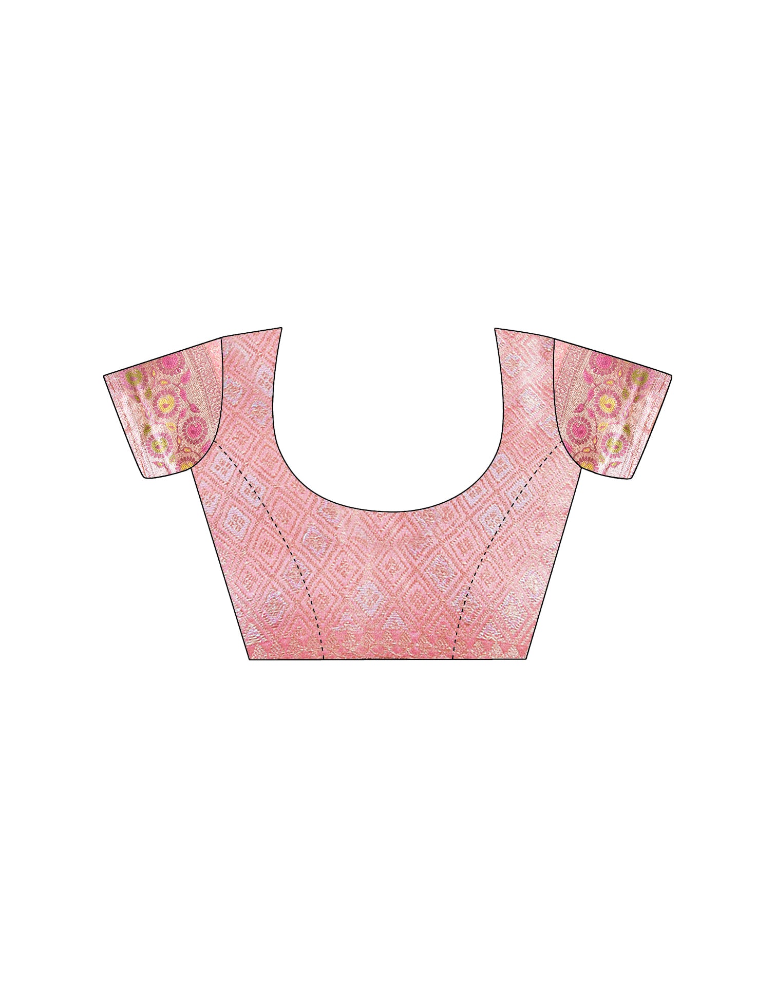 Pink Silk Woven Banarasi Saree