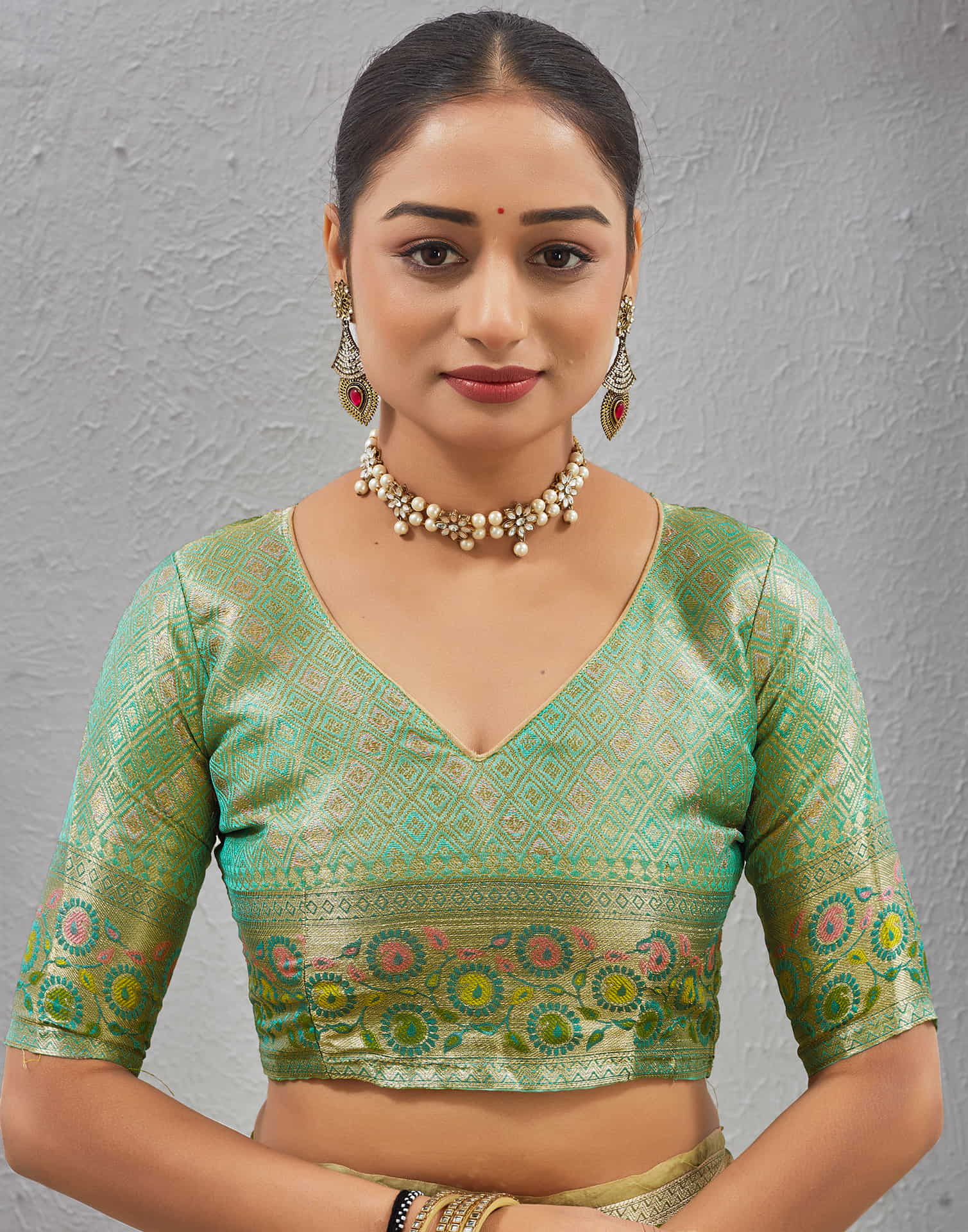 Pista Green Silk Woven Banarasi Saree