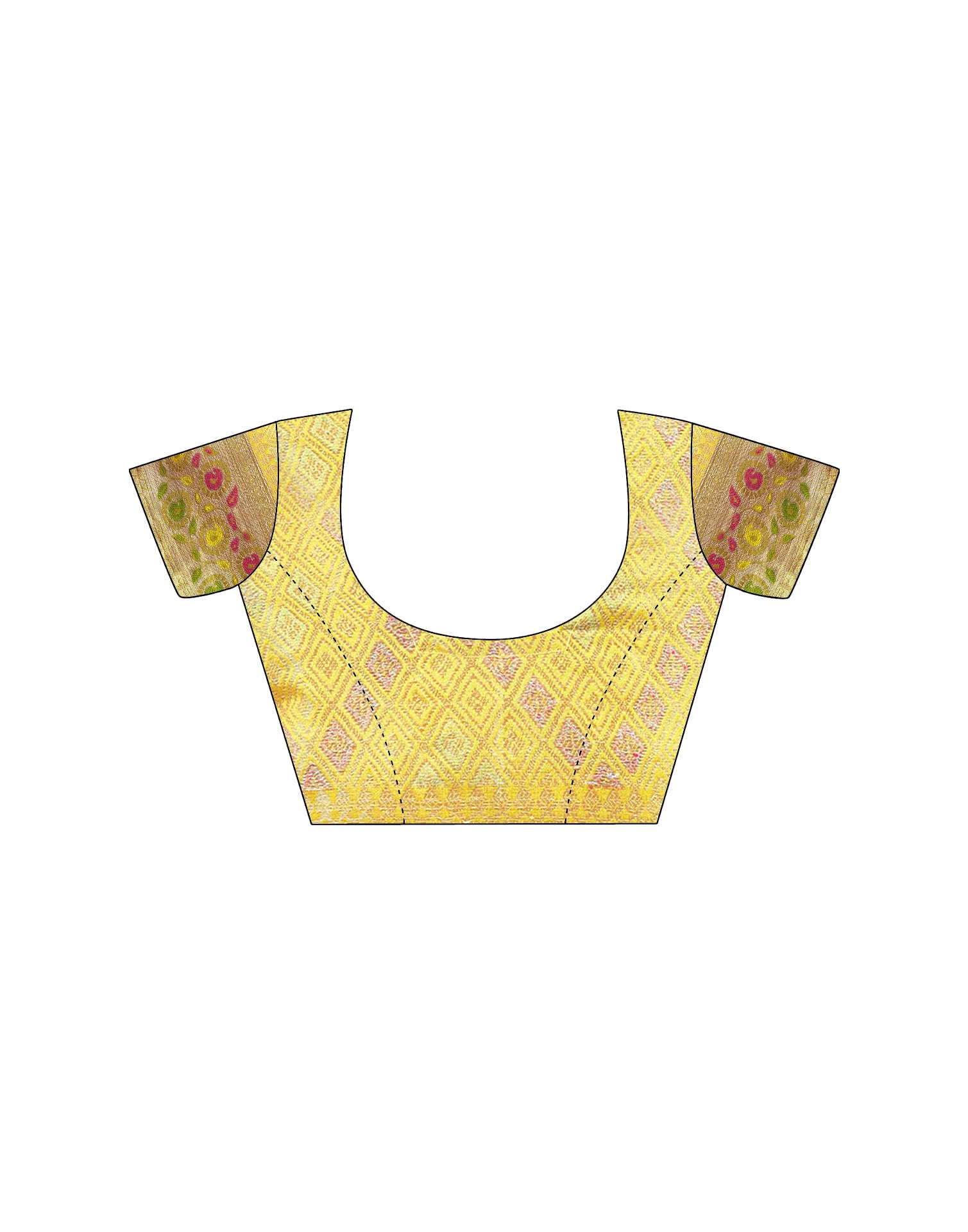 Yellow Silk Woven Banarasi Saree