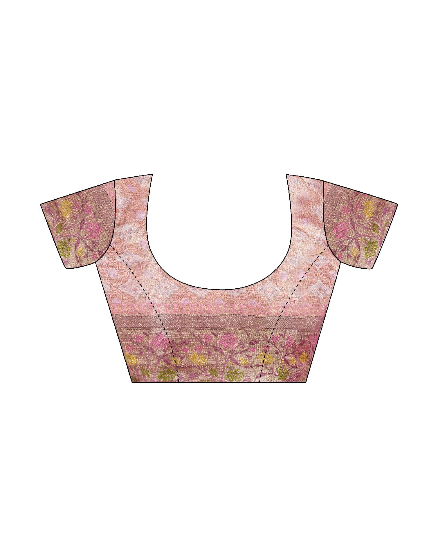 Pink Silk Woven Banarasi Saree