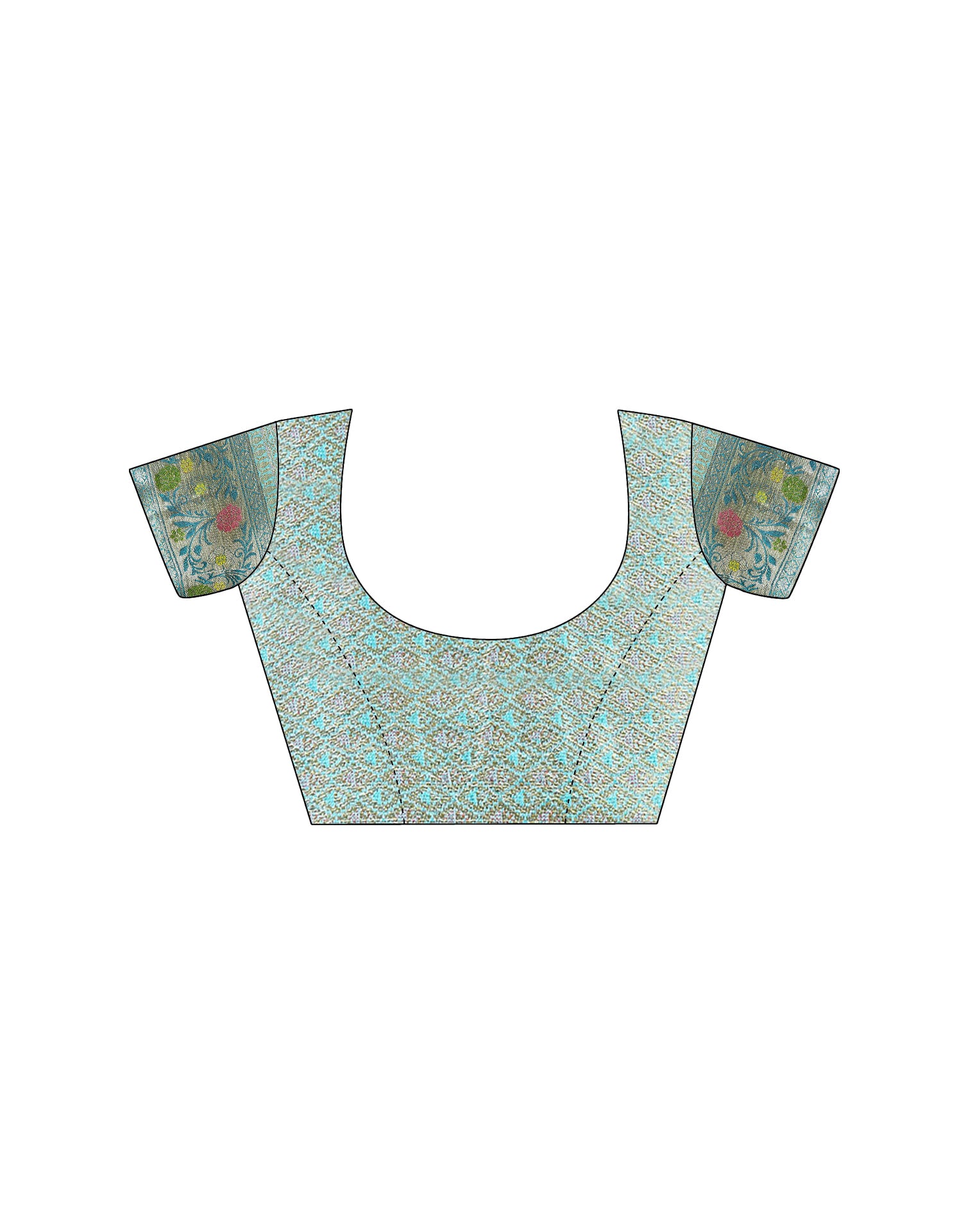 Turquoise Silk Woven Banarasi Saree