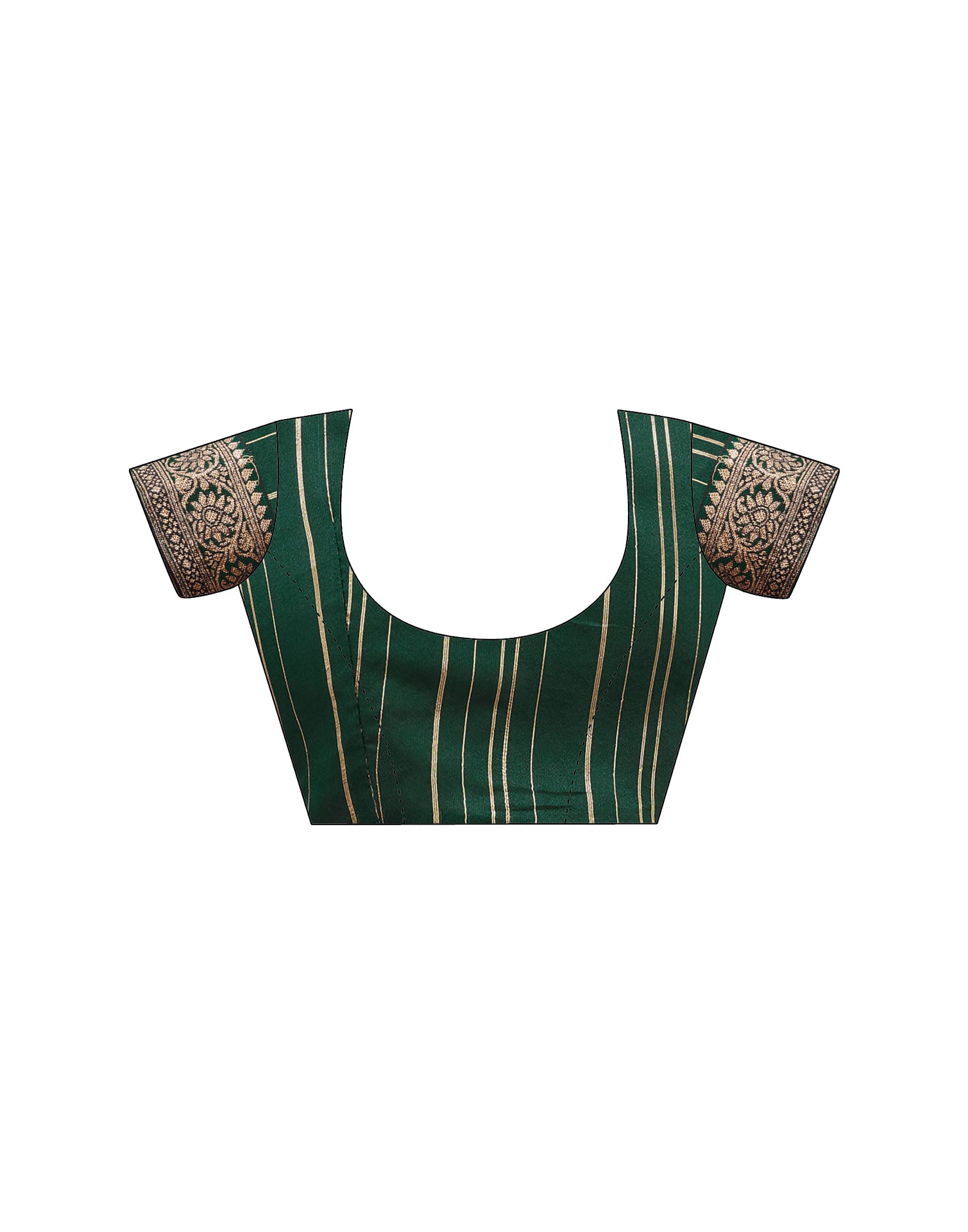 Dark Green Georgette Stone Work Embellished Saree
