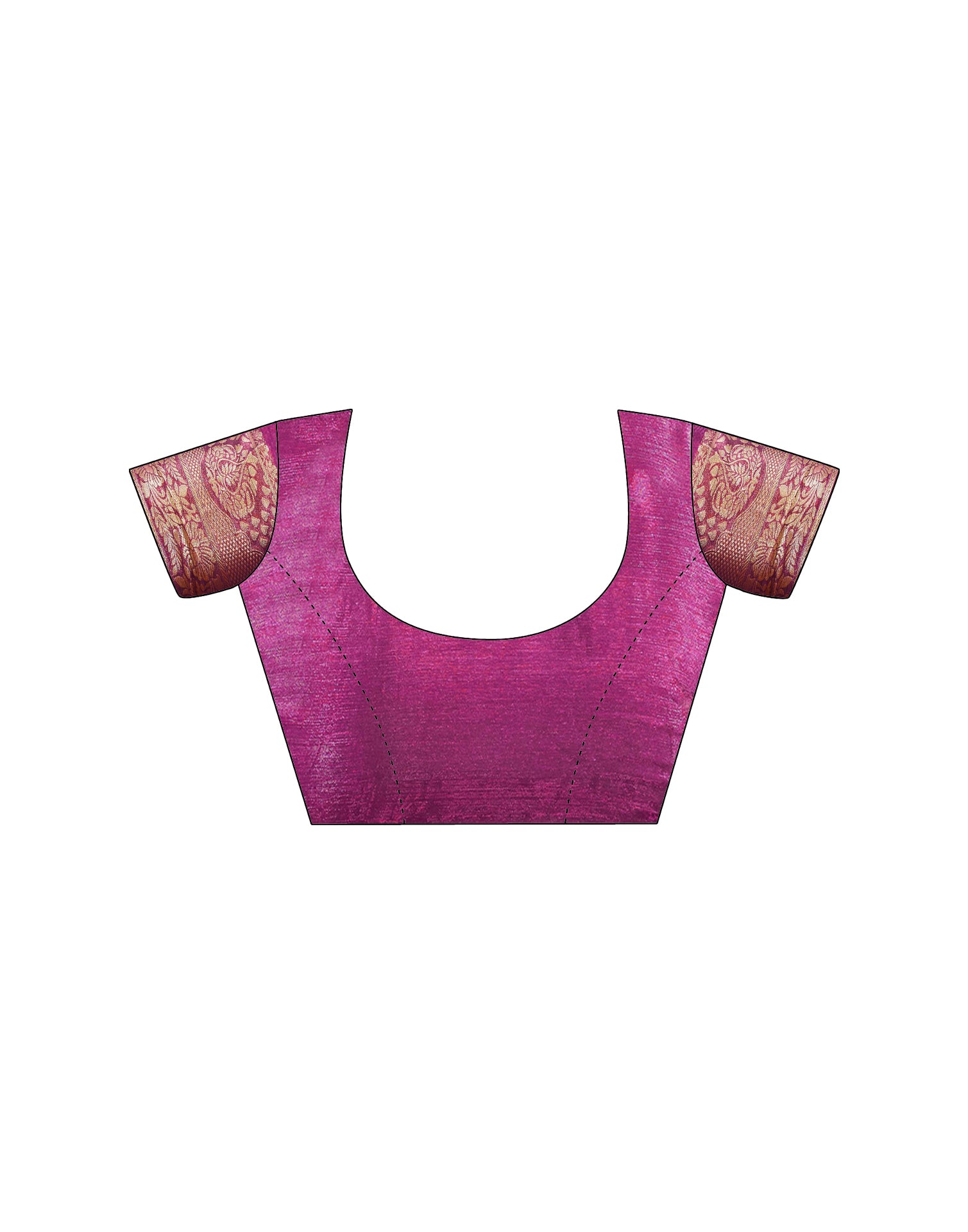Dark Magenta Organza Woven Saree
