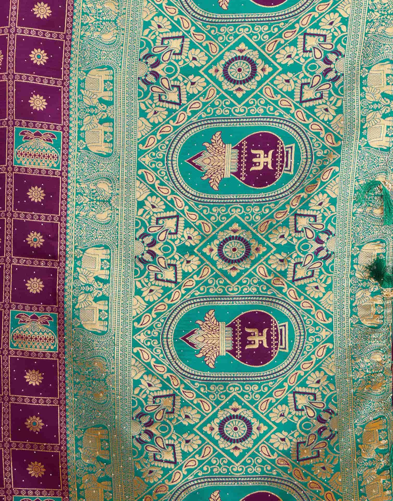 Dark Purple Silk Woven Patola Saree