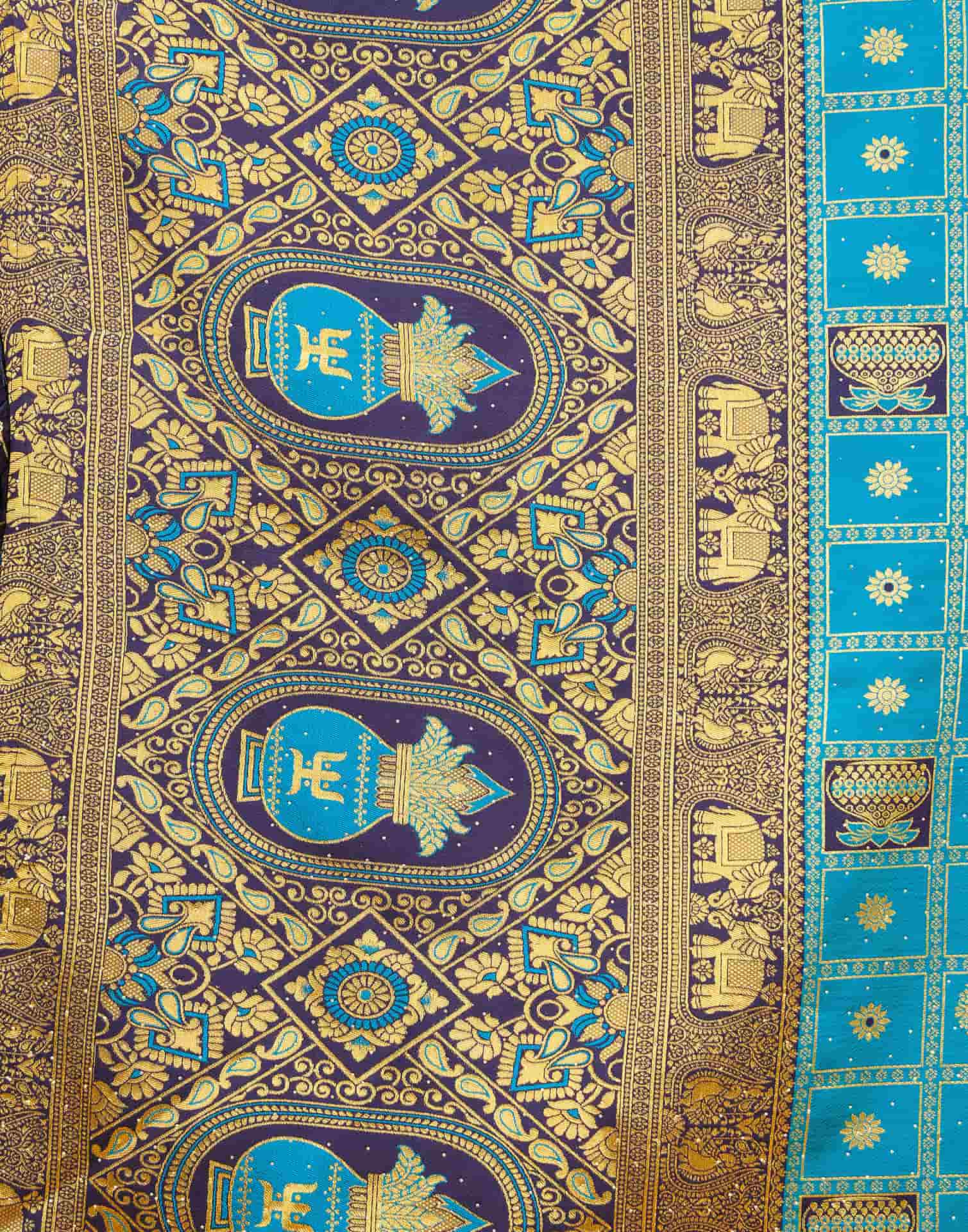Teal Blue Silk Woven Patola Saree