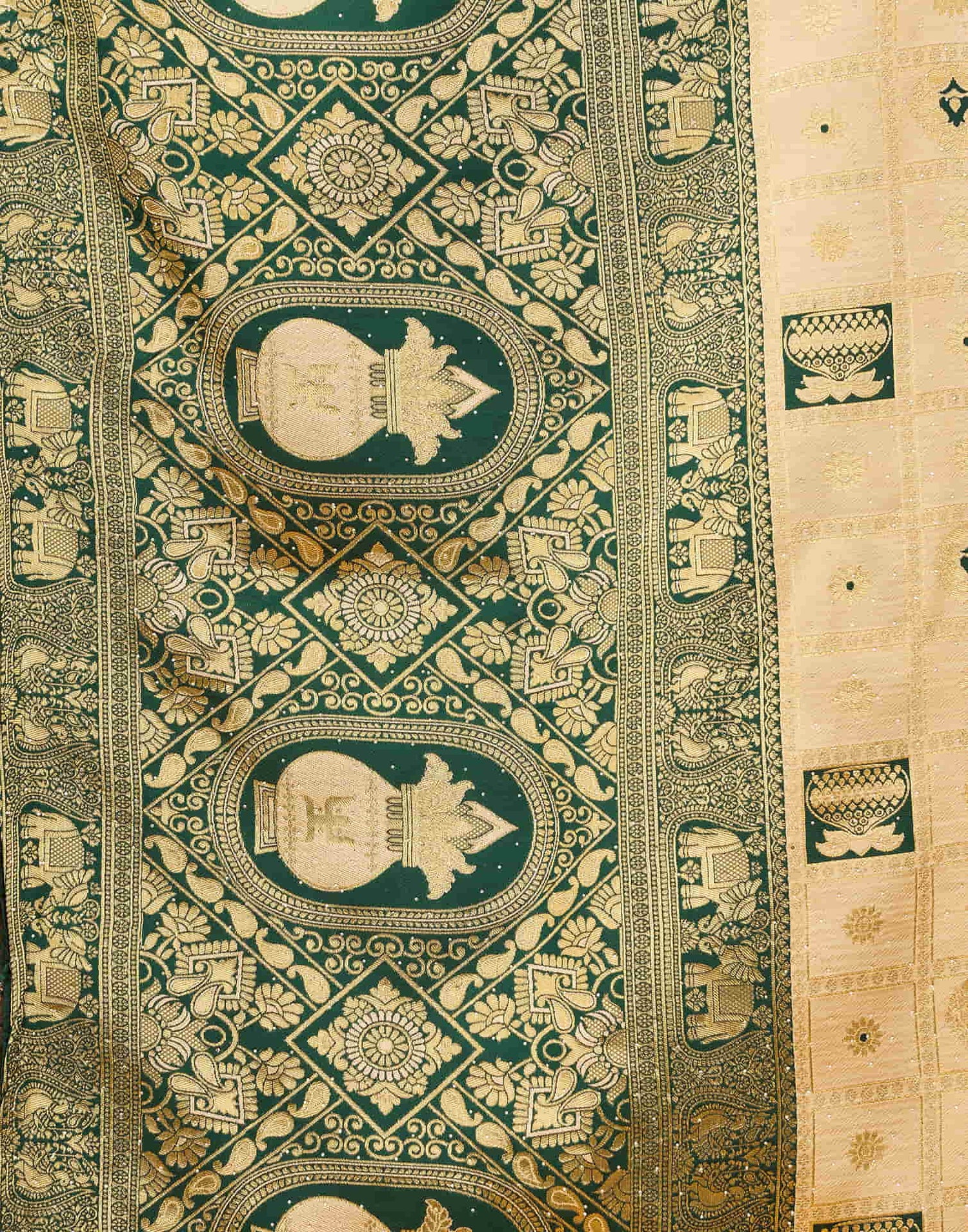 Beige Silk Woven Patola Saree