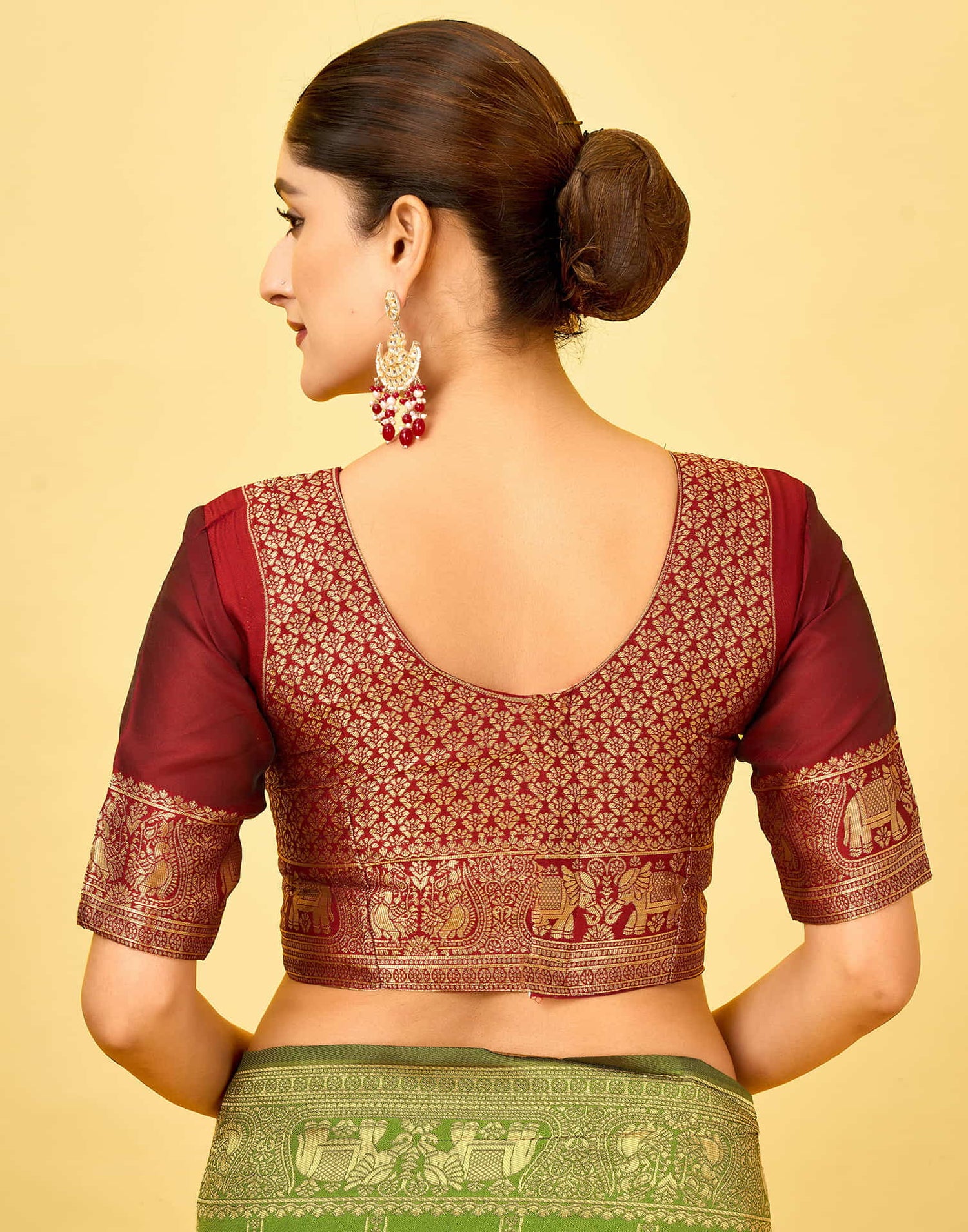 Green Silk Woven Patola Saree