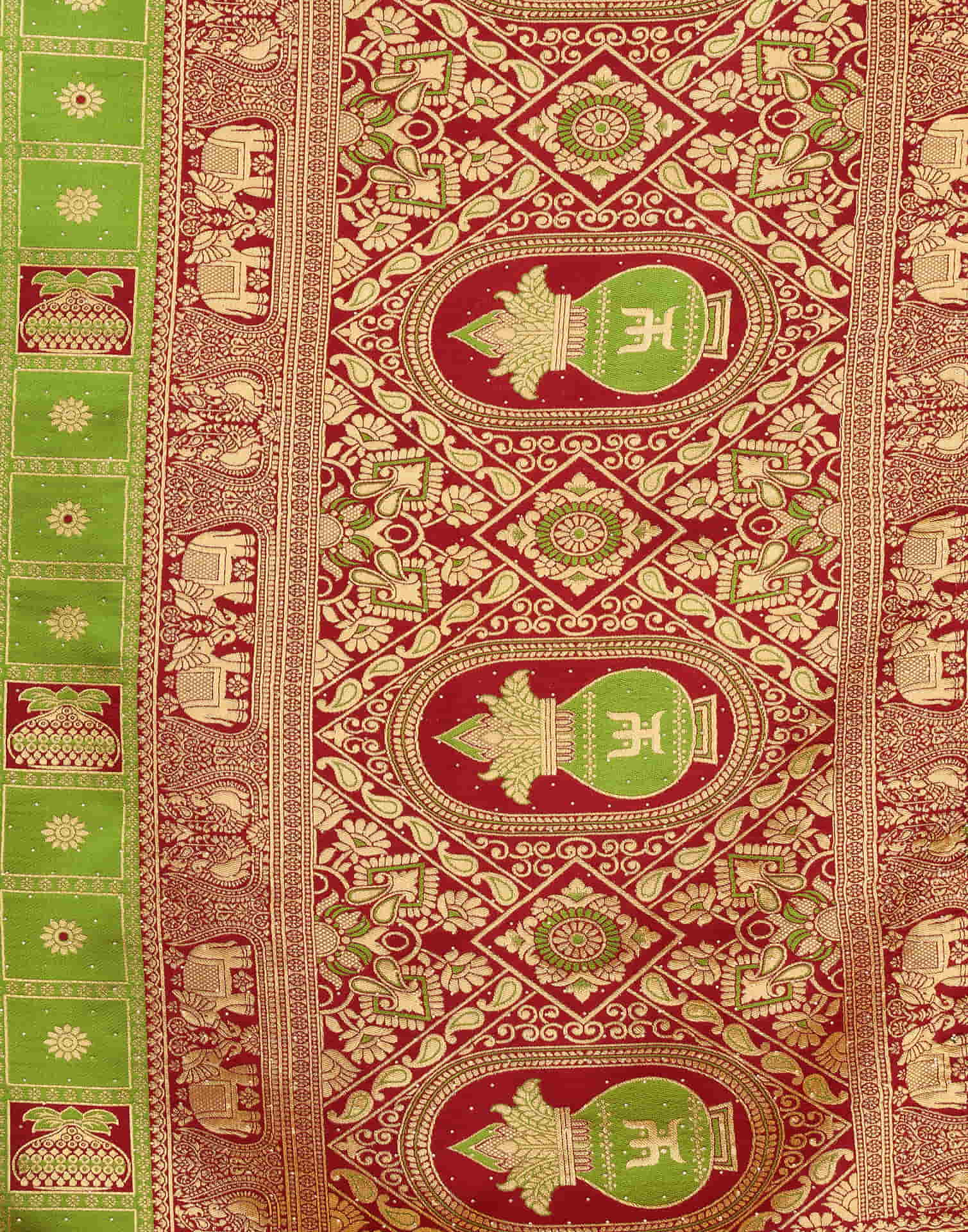 Green Silk Woven Patola Saree