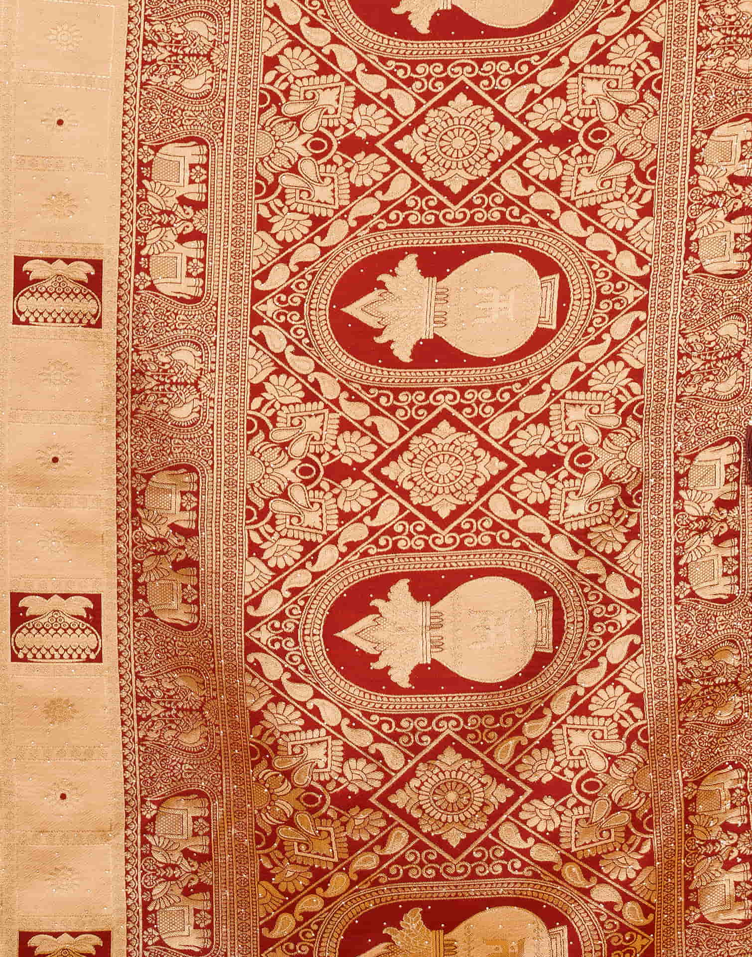 Beige Silk Woven Patola Saree