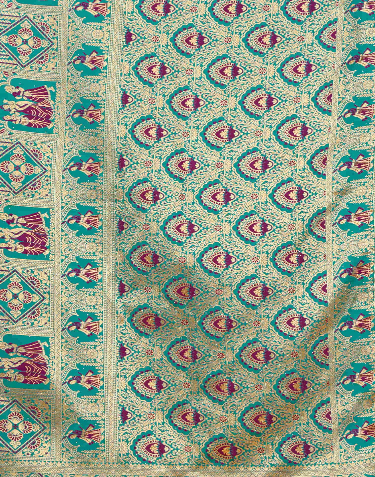 Dark Purple Silk Woven Baluchari Saree