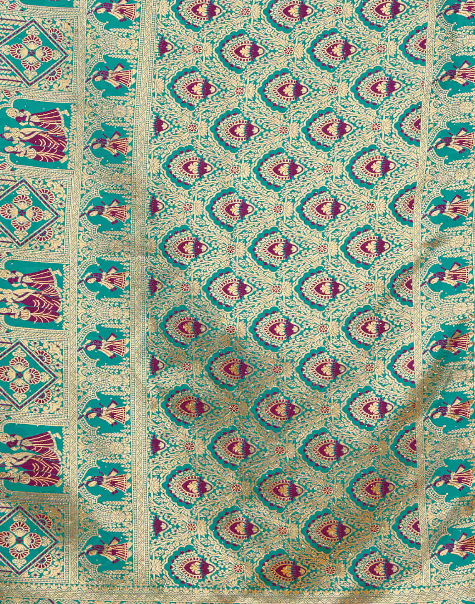 Dark Purple Silk Woven Baluchari Saree