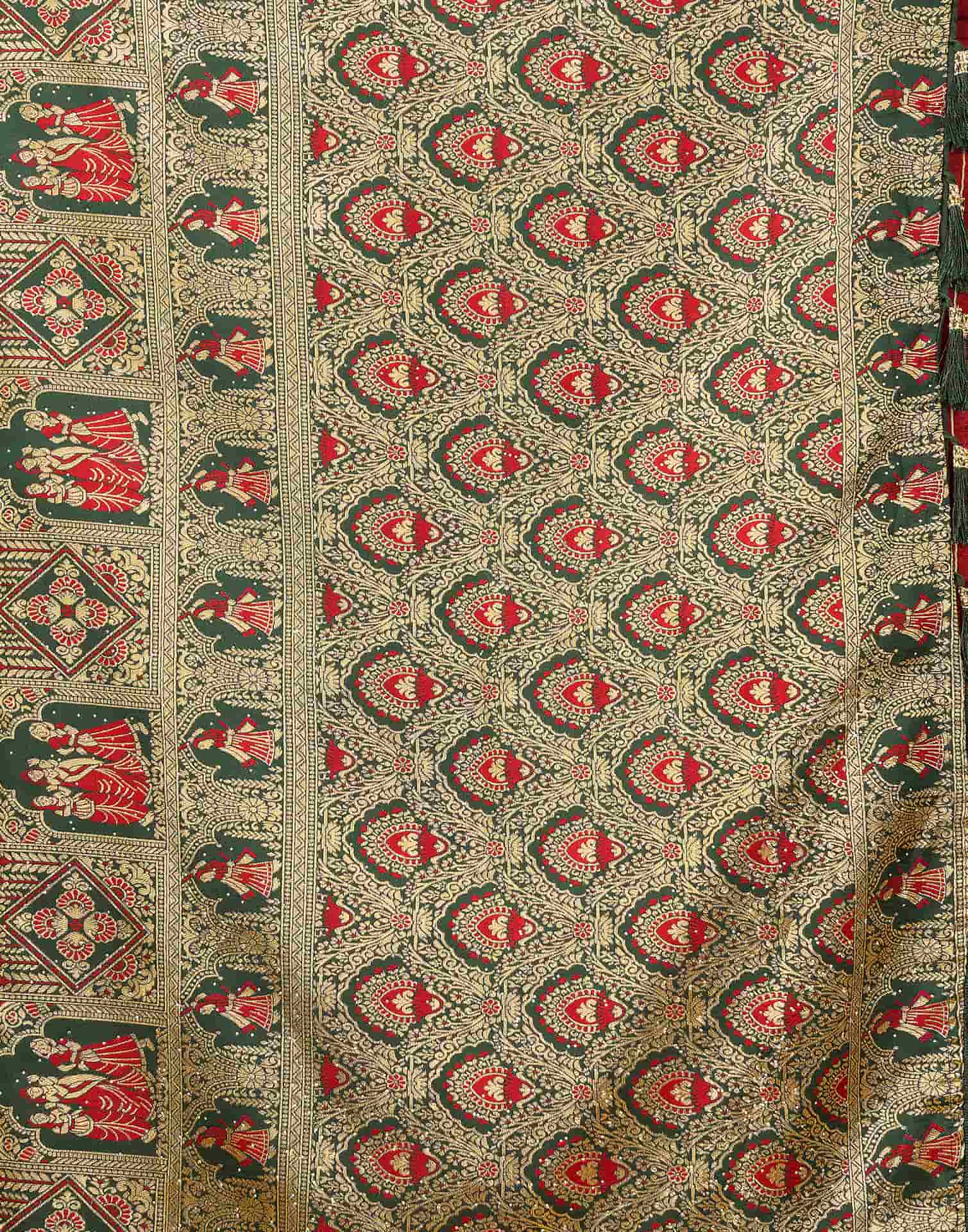 Maroon Silk Woven Baluchari Saree