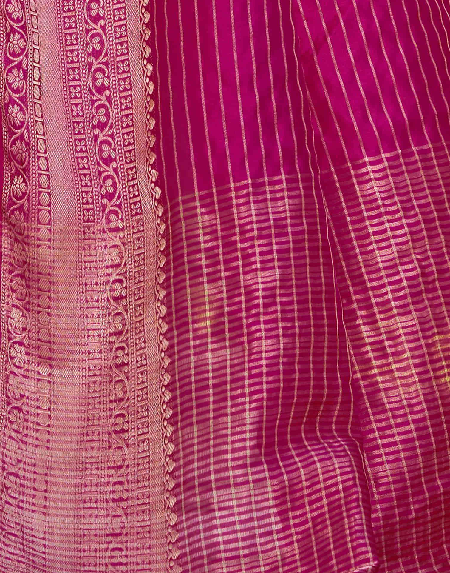 Rani Pink Silk Woven Saree
