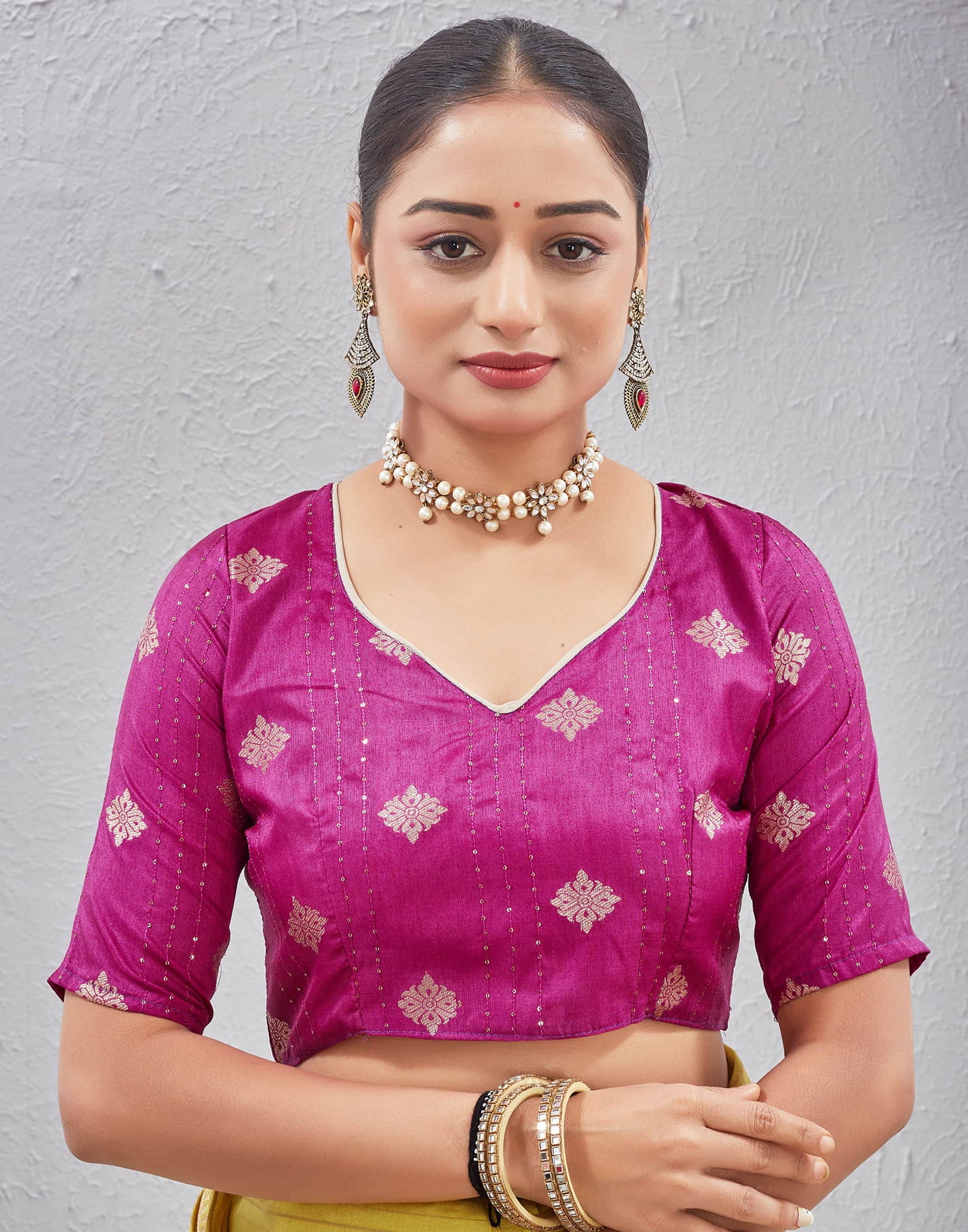 Lime Green Silk Woven Saree