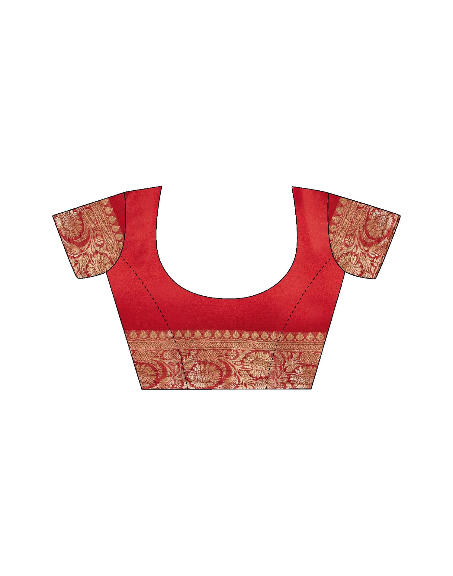 Cream Chinnon Woven Border Saree