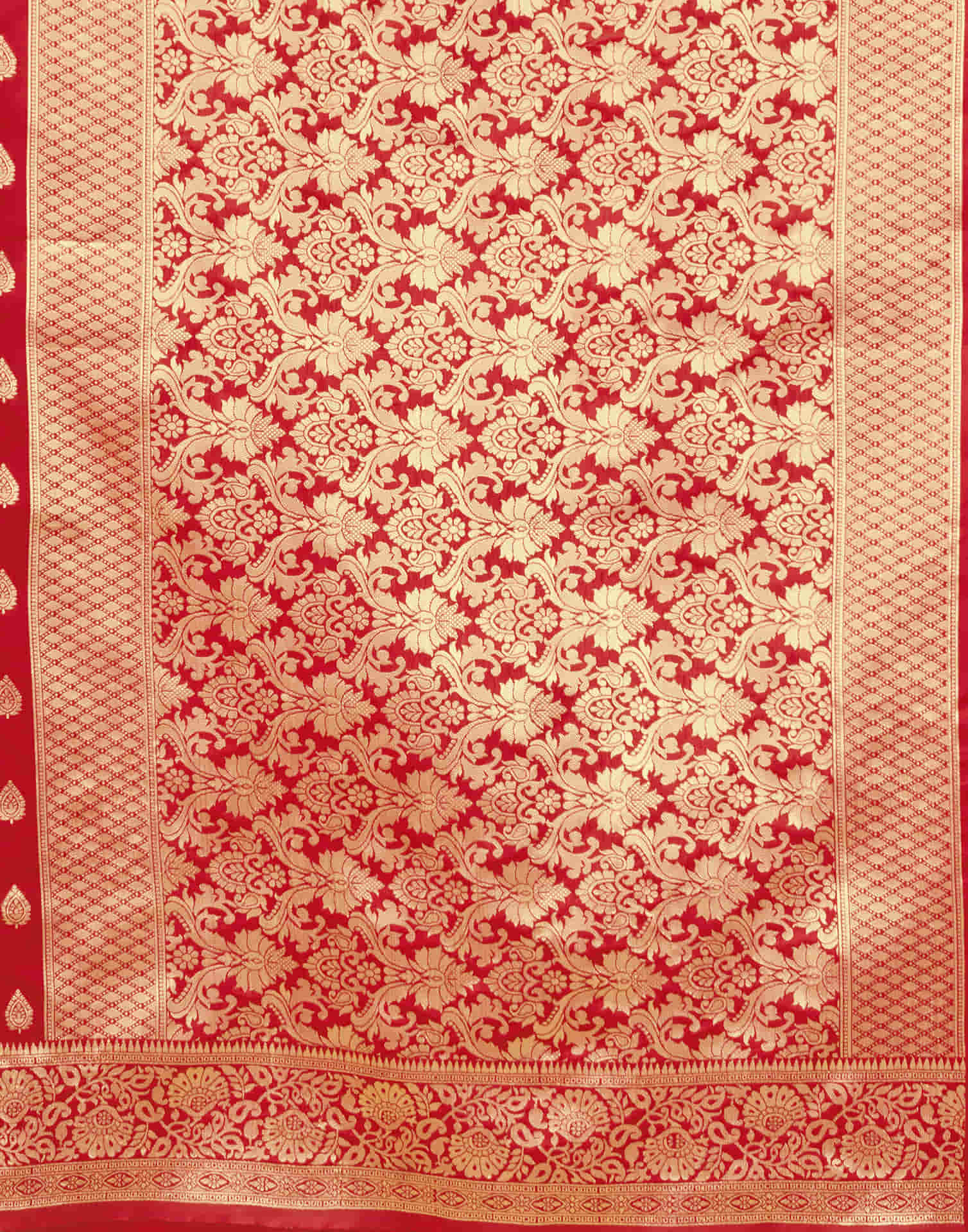Red Silk Woven Banarasi Saree