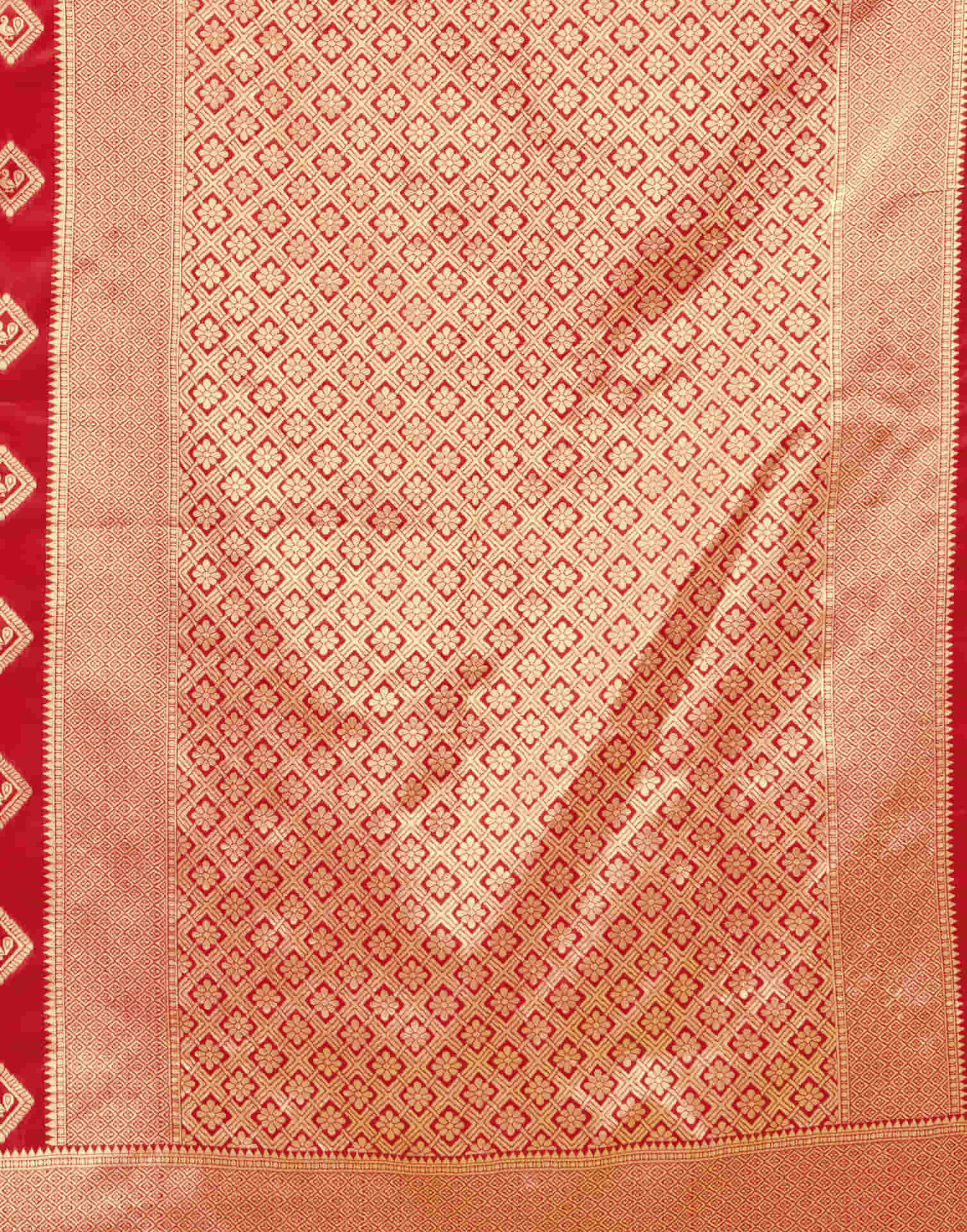 Red Silk Woven Banarasi Saree
