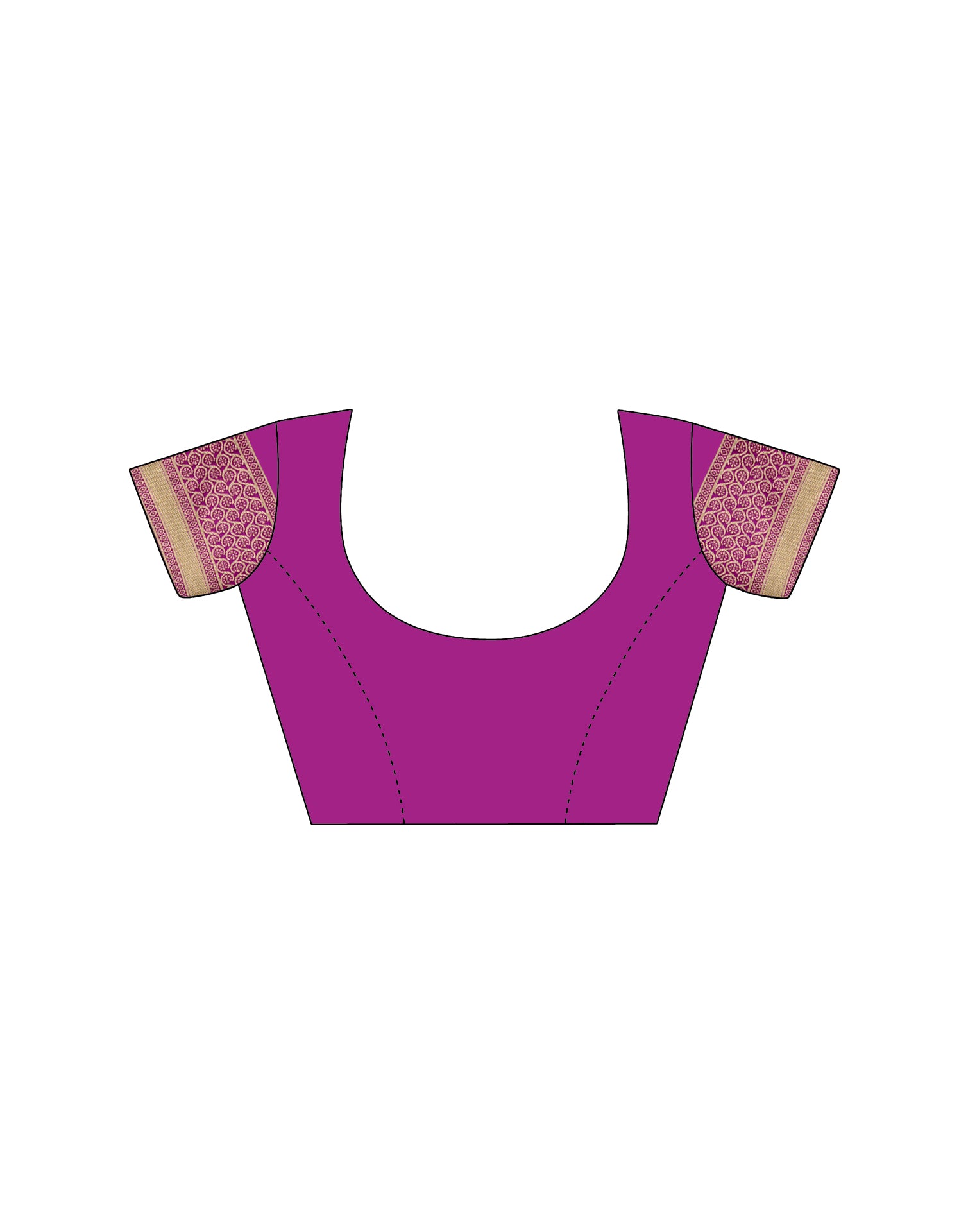 Dark Magenta Silk Woven Kanjivaram Saree