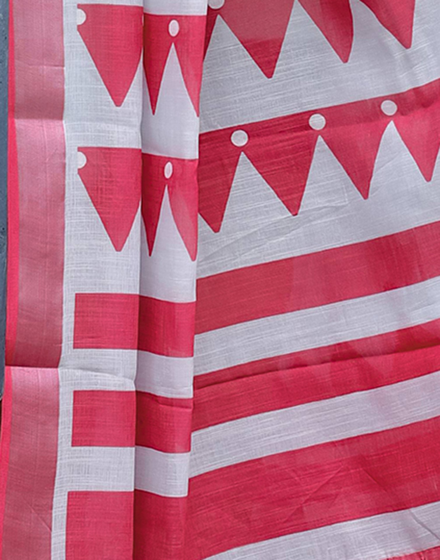 Grey Linen Printed Saree