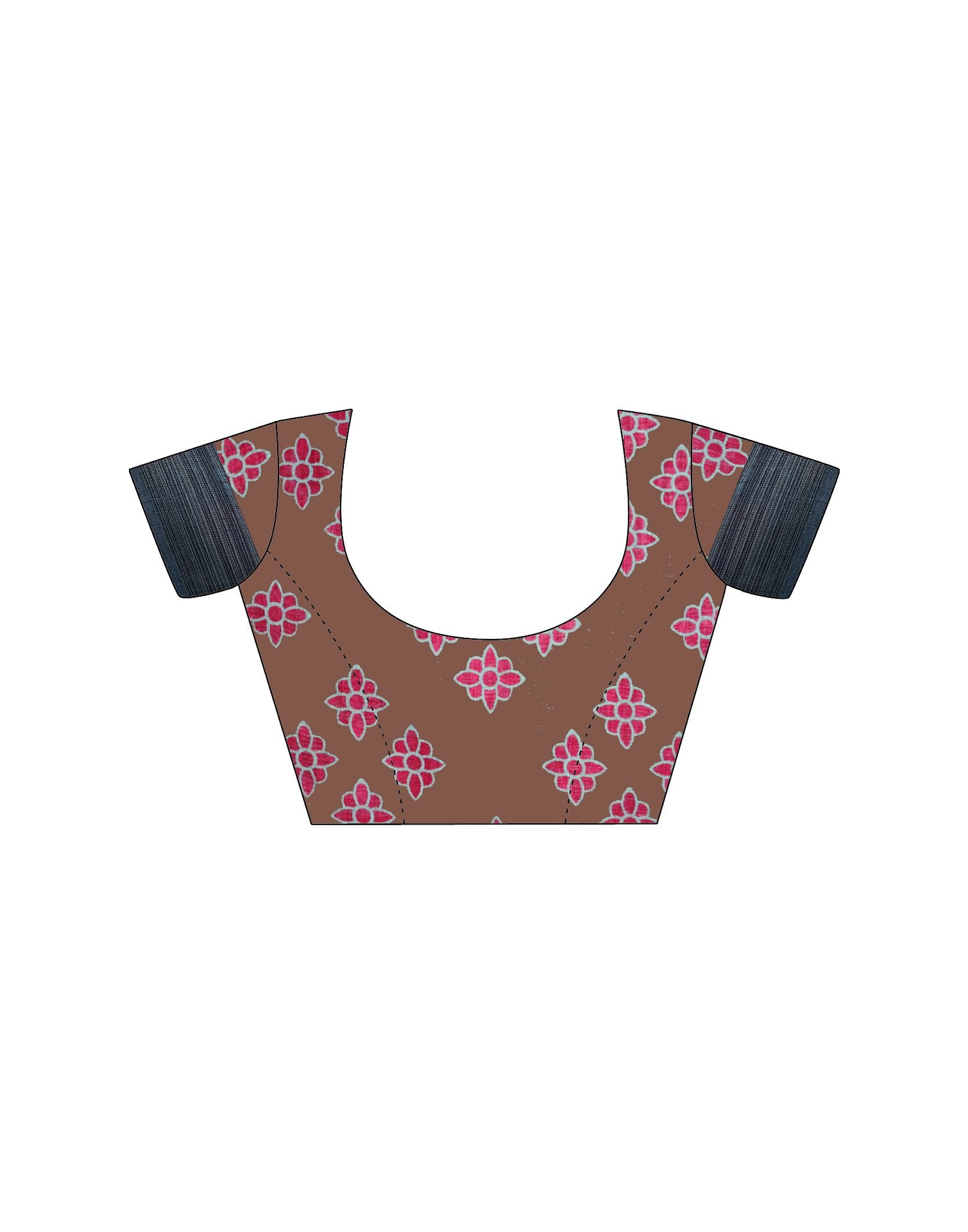 Black Linen Printed Saree