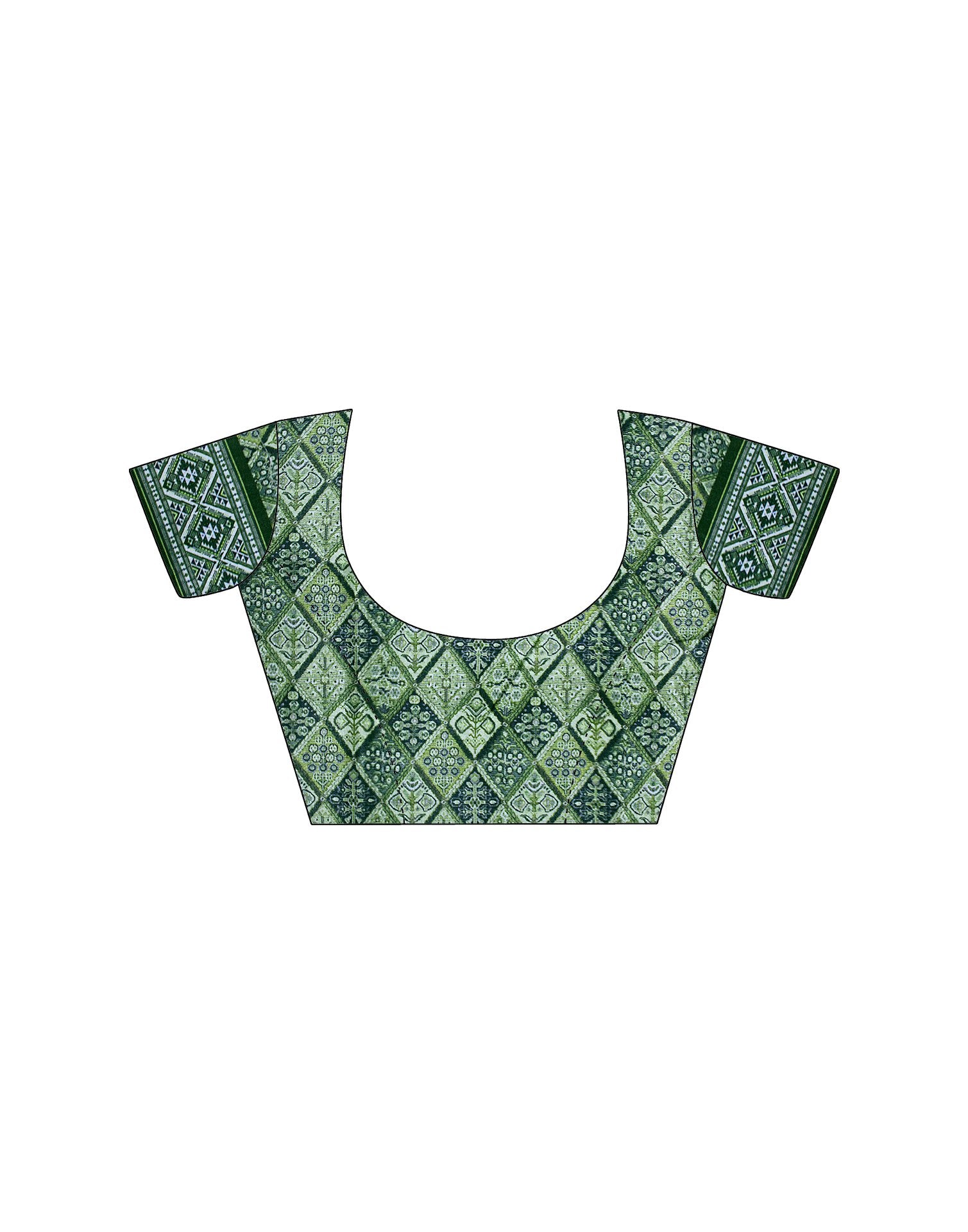 Green Chiffon Woven Solid Saree