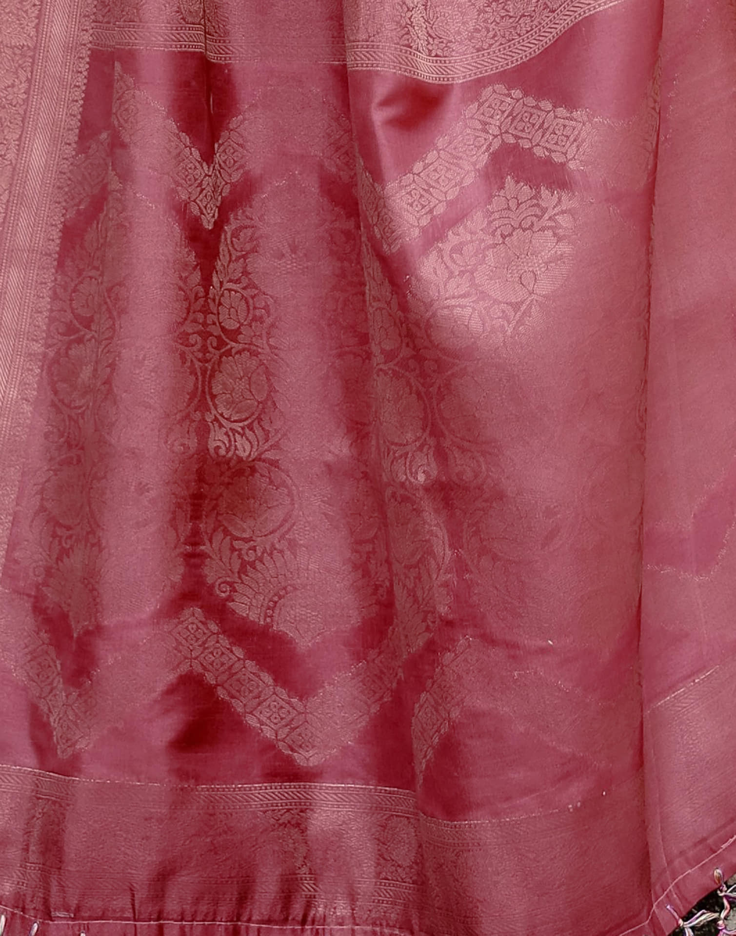 Red Silk Printed Saree