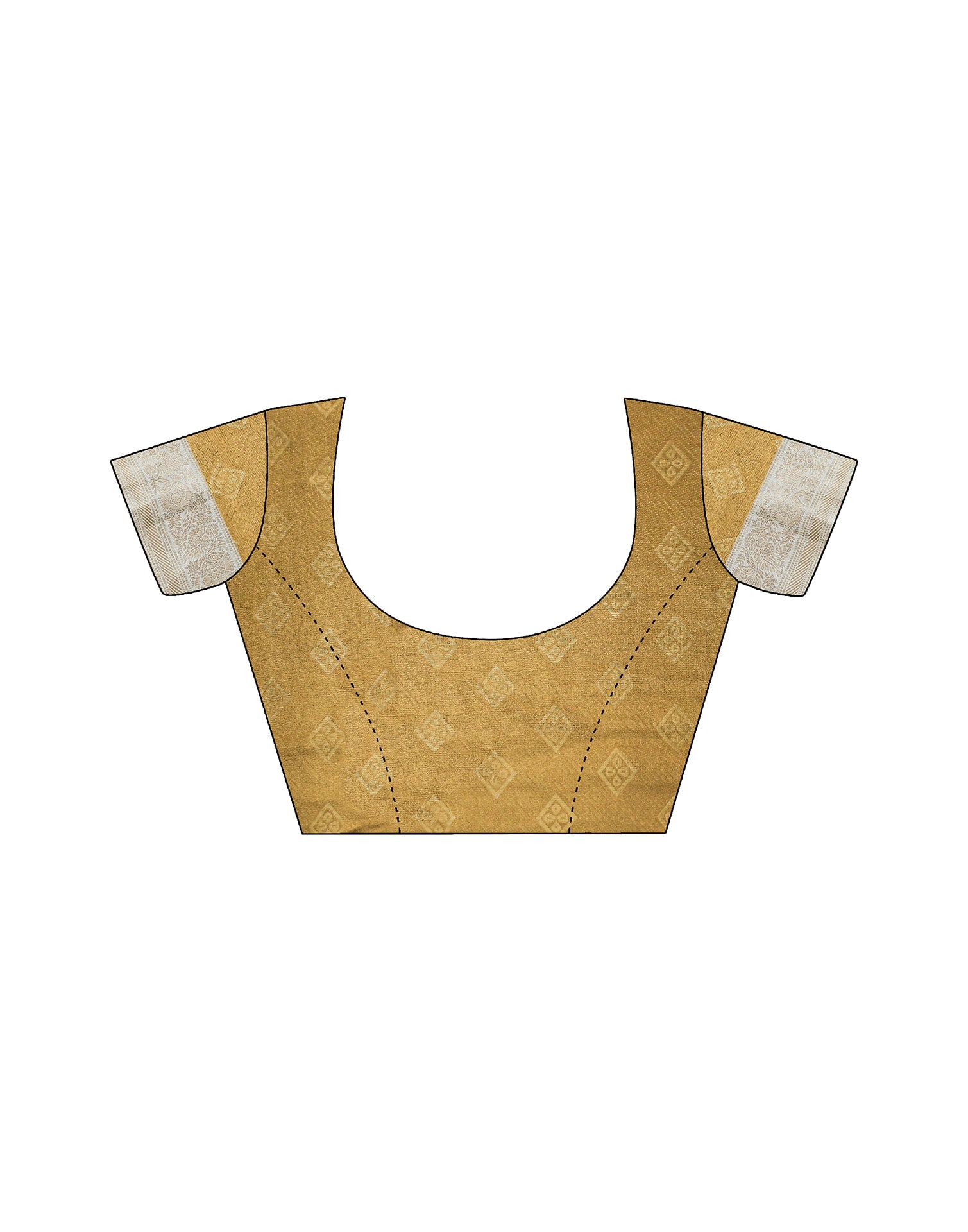 Beige Silk Printed Saree