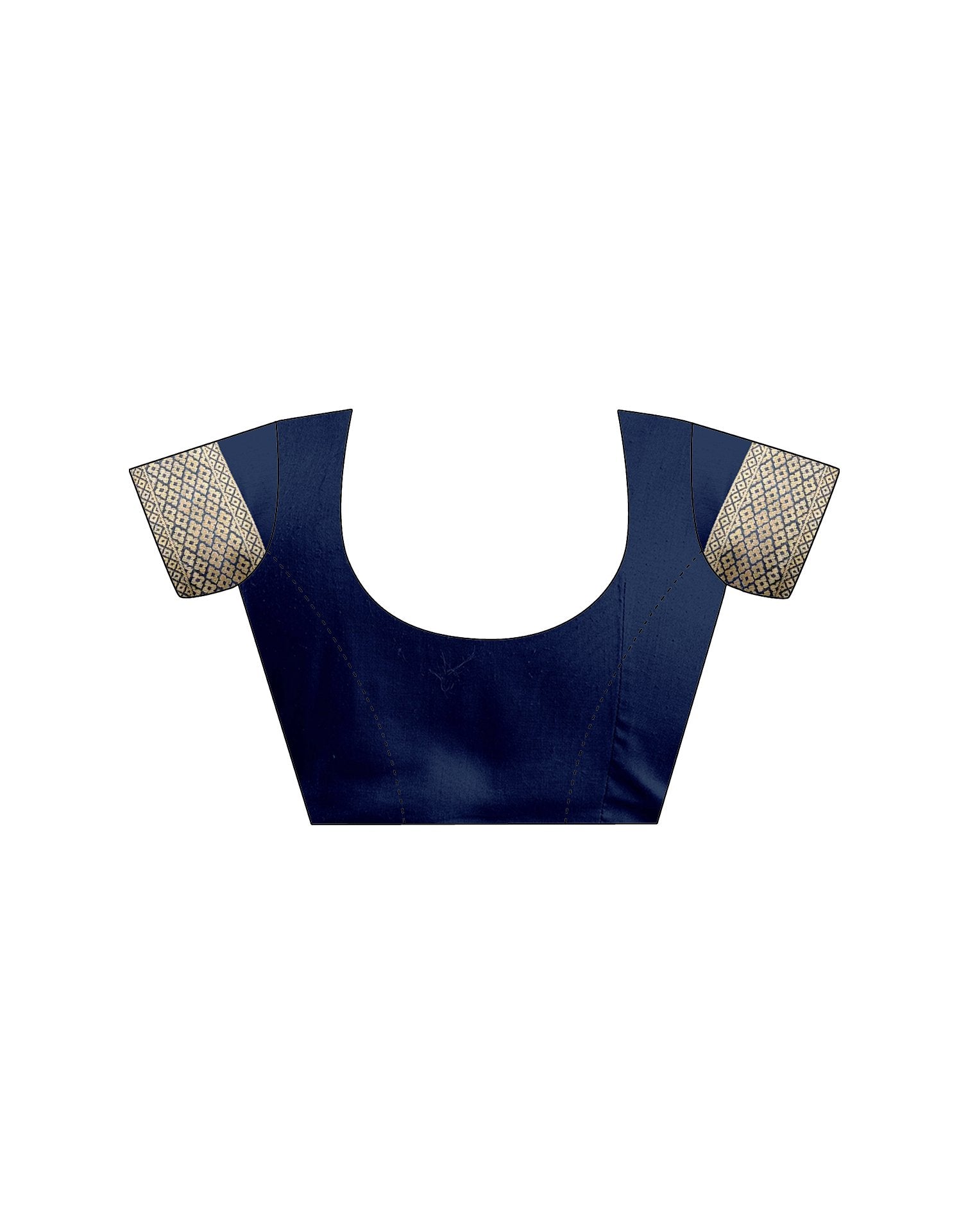 Dark Blue Silk Woven Banarasi Saree