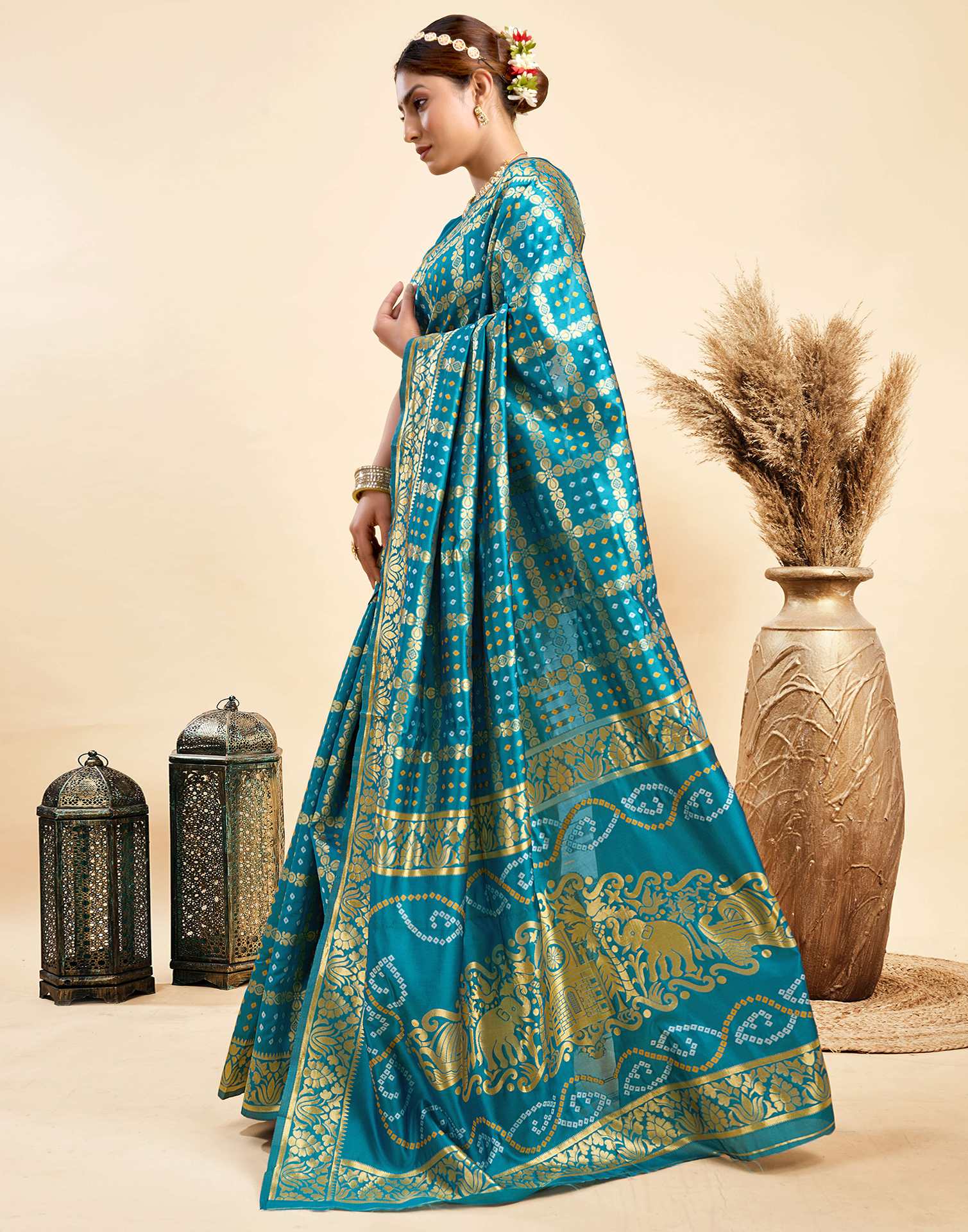 Blue Silk Woven Banarasi Saree