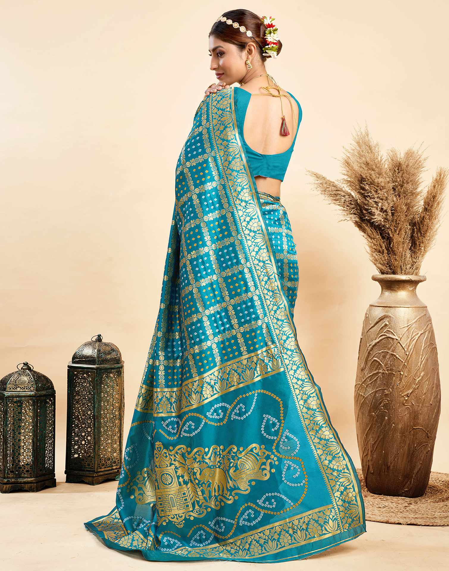 Blue Silk Woven Banarasi Saree