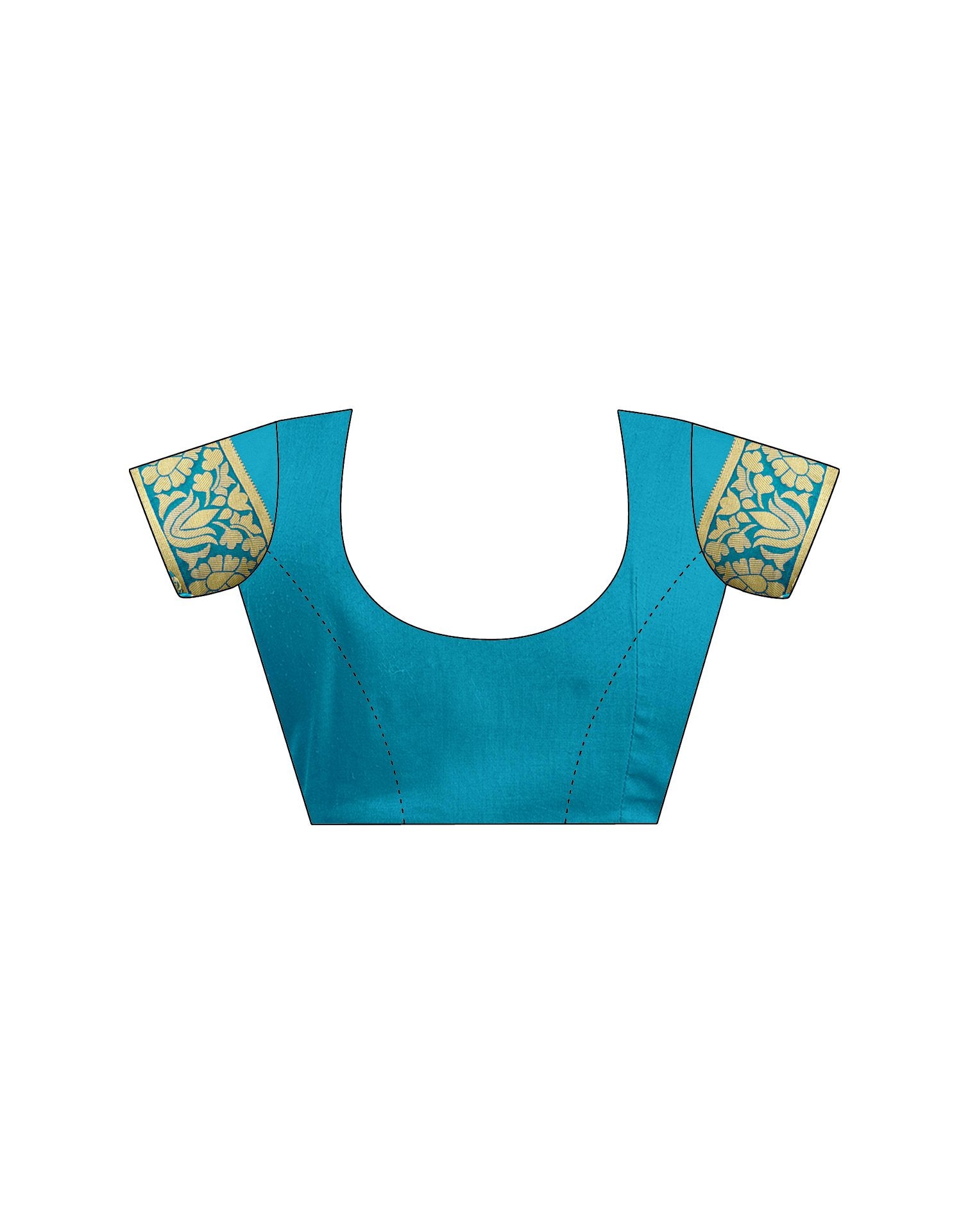 Blue Silk Woven Banarasi Saree