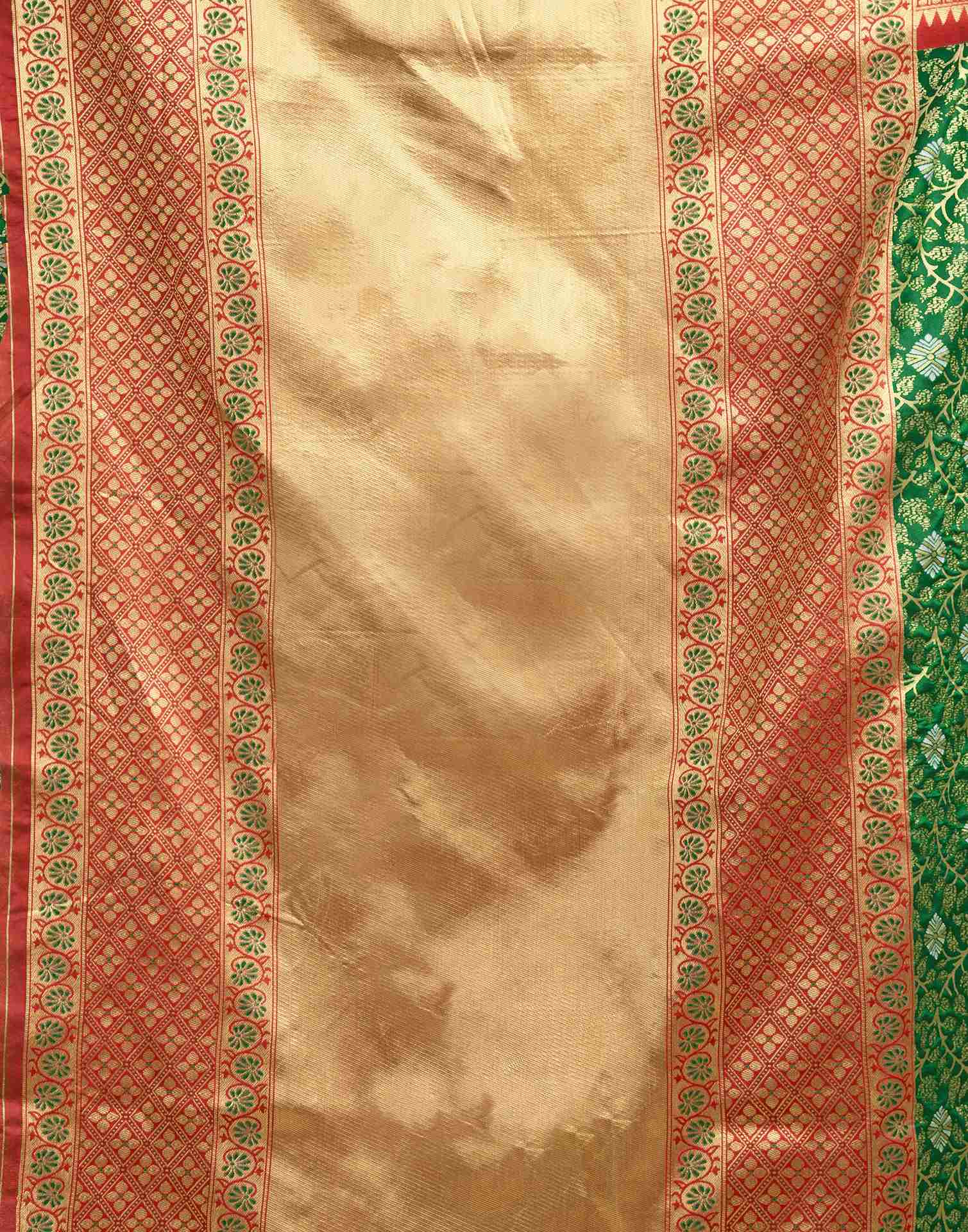 Green Silk Woven Banarasi Saree