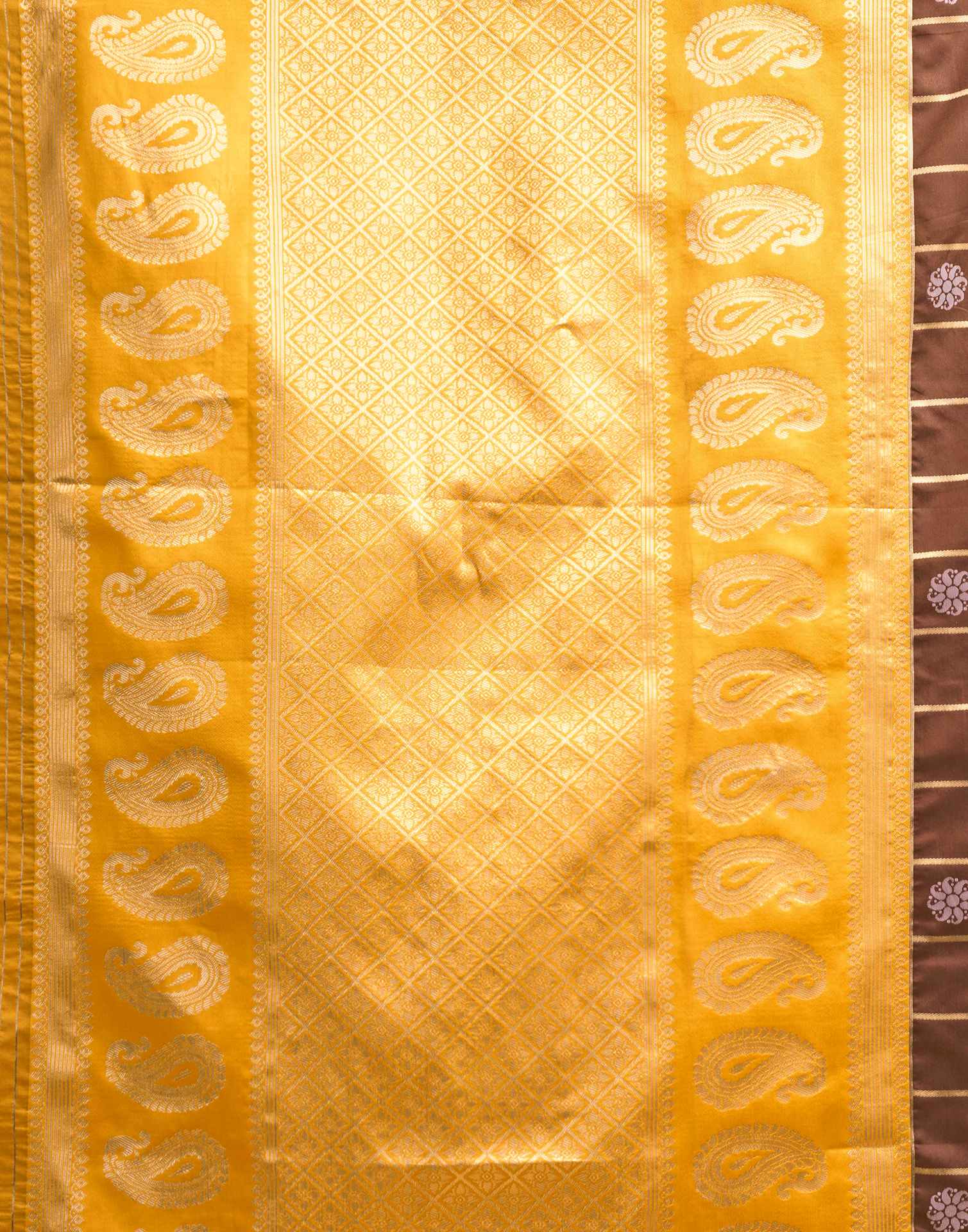 Brown Silk Woven Kanjivaram Saree
