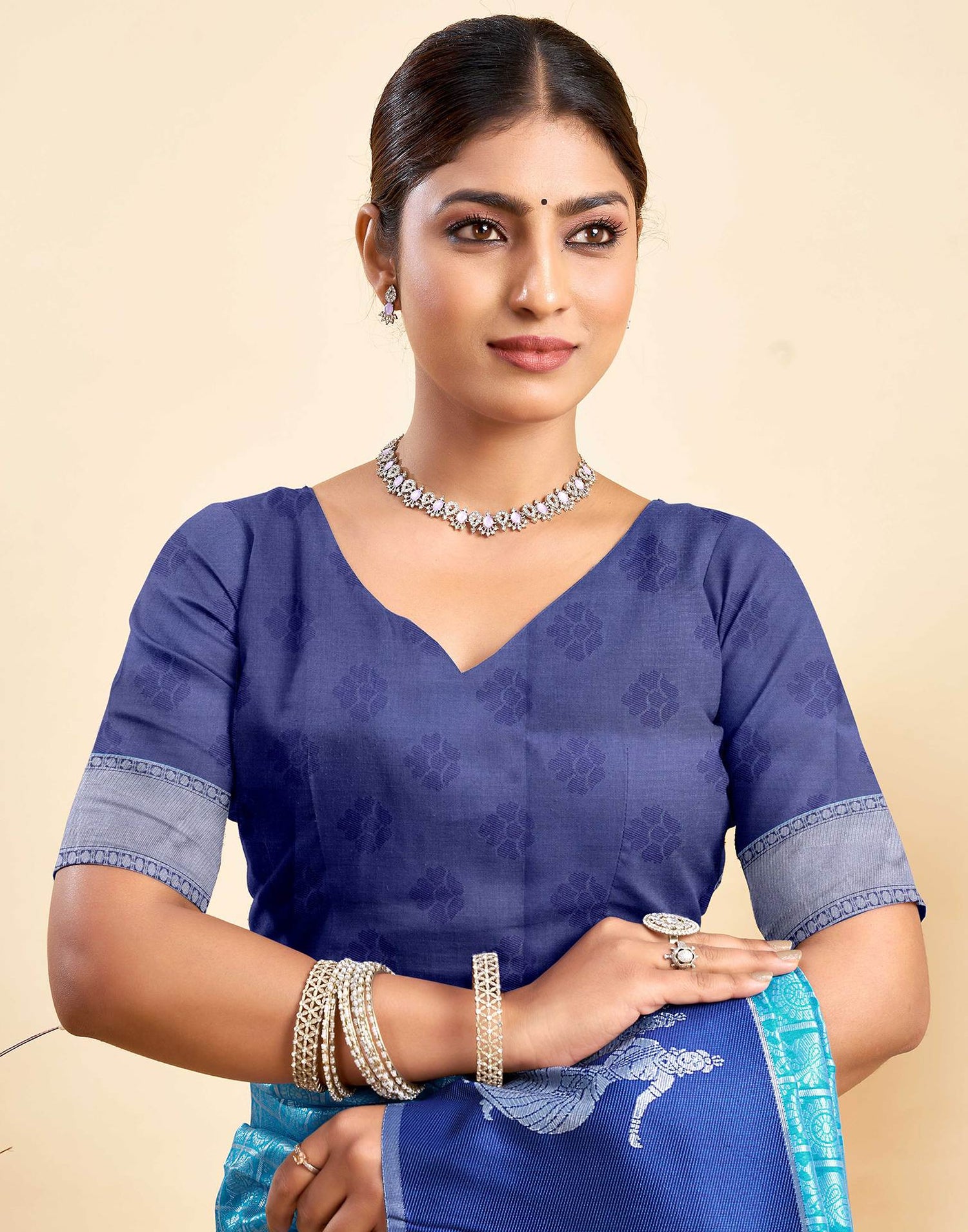 Blue Silk Woven Kanjivaram Saree