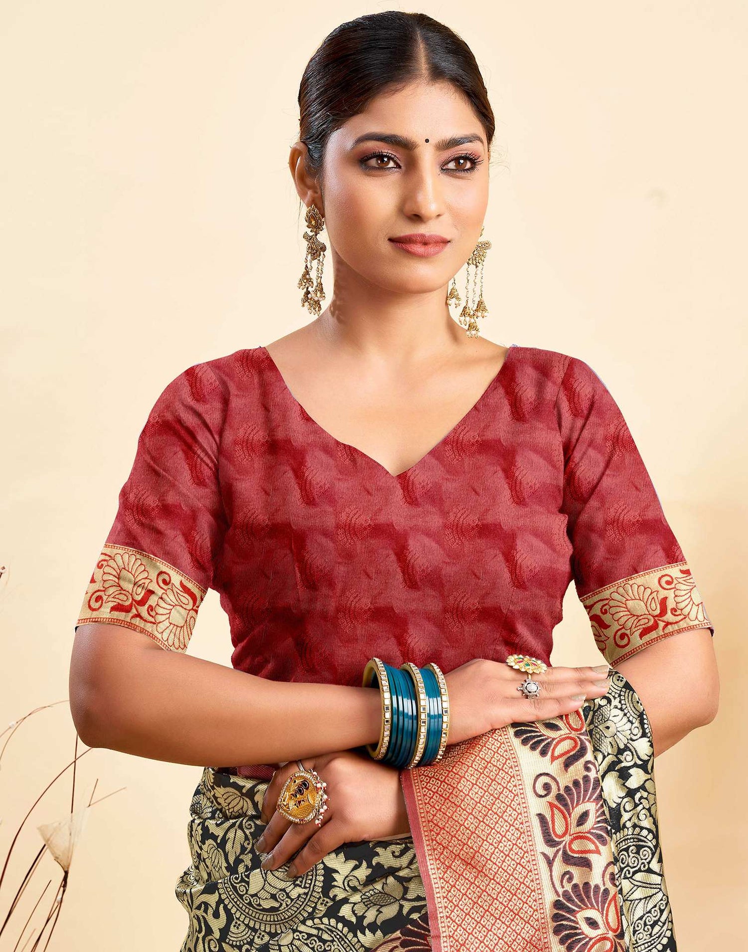 Black Silk Woven Banarasi Saree