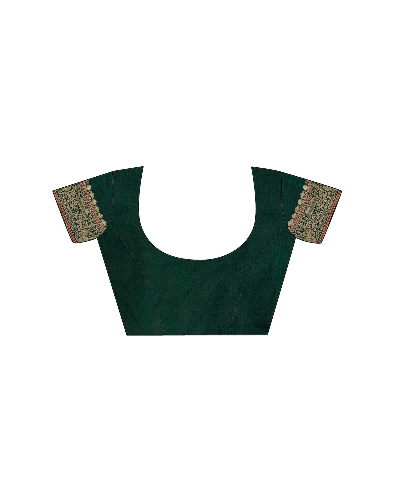 Dark Green Silk Woven Banarasi Saree