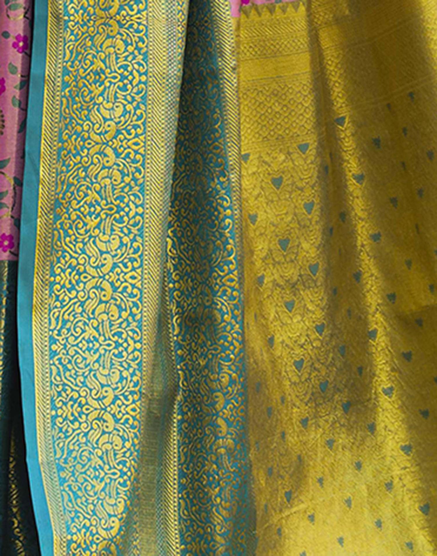 Pink Silk Woven Kanjivaram Saree