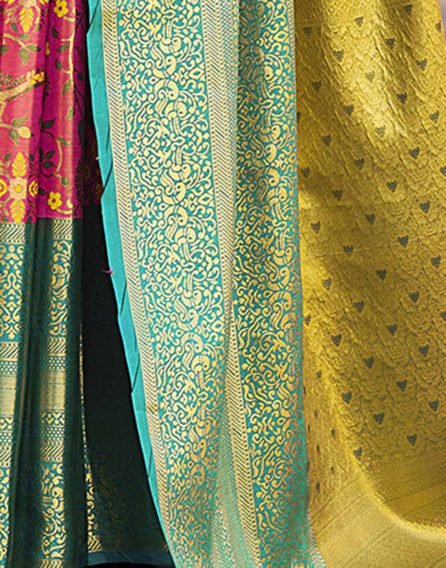 Rose Pink Silk Woven Kanjivaram Saree