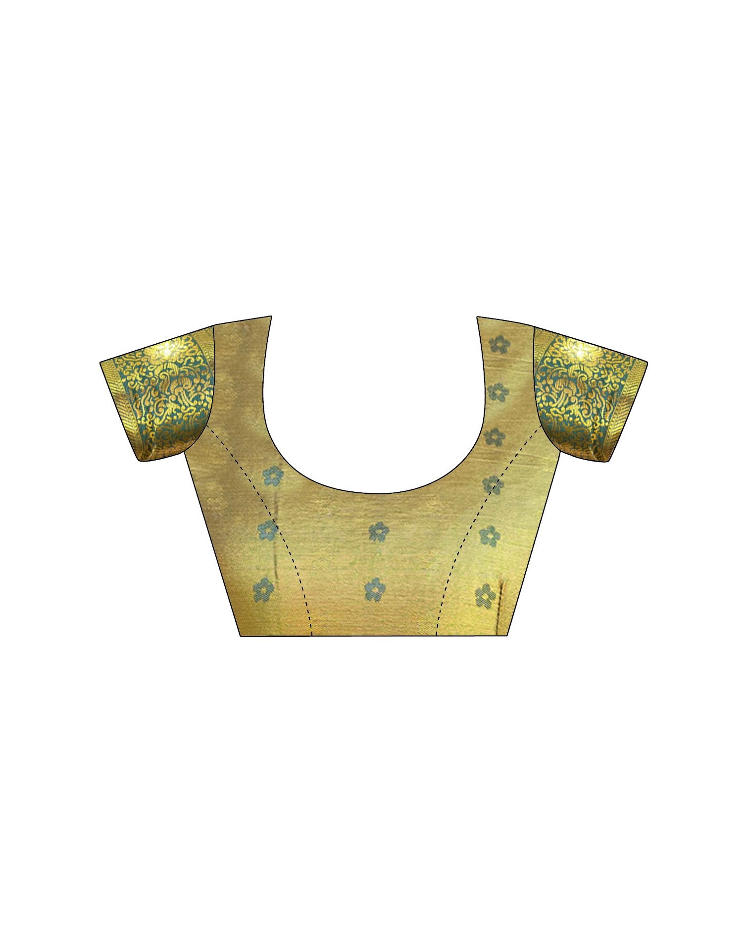 Beige Silk Woven Kanjivaram Saree