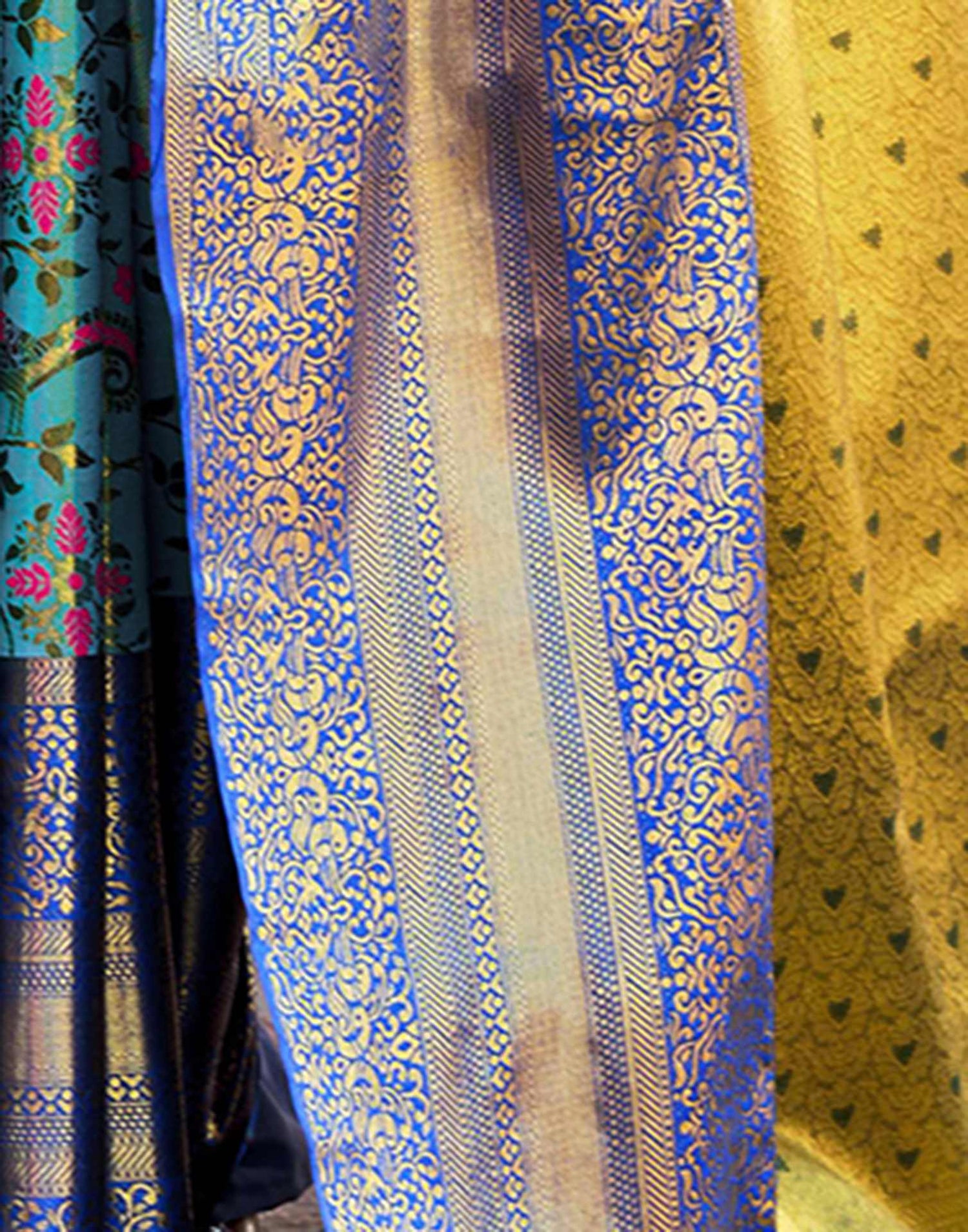 Sky Blue Silk Woven Kanjivaram Saree
