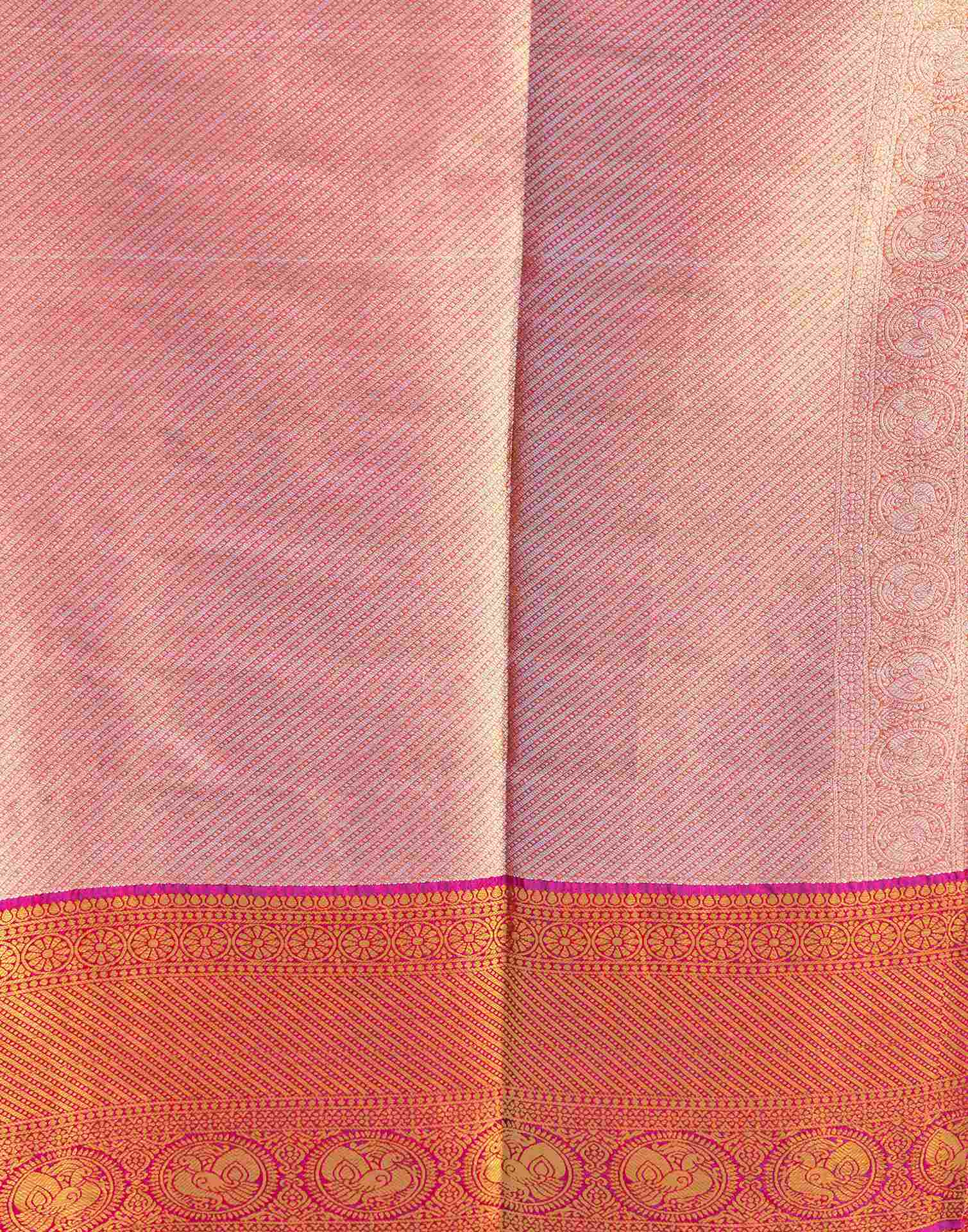 Peach Silk Woven Kanjivaram Saree