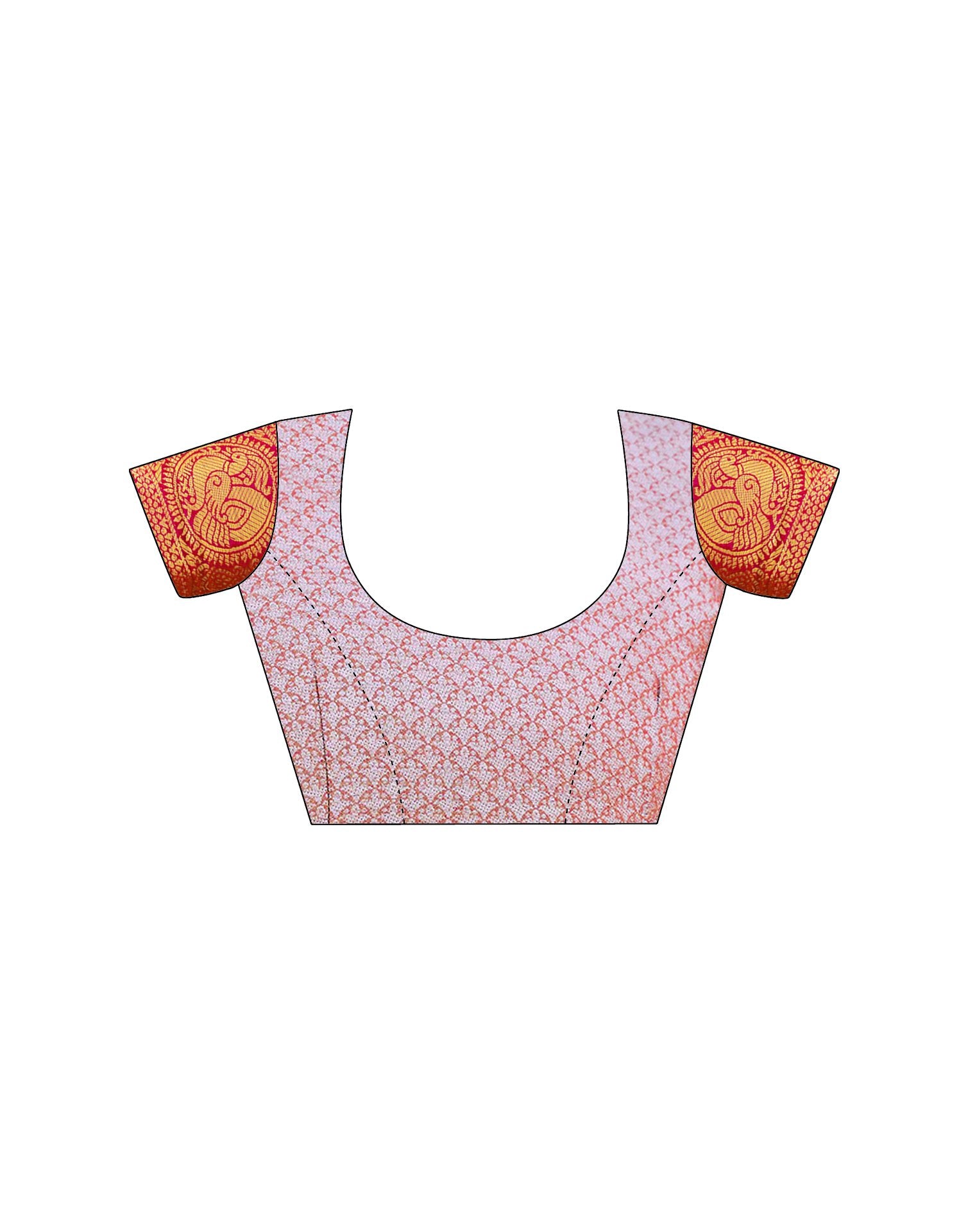 Peach Silk Woven Kanjivaram Saree