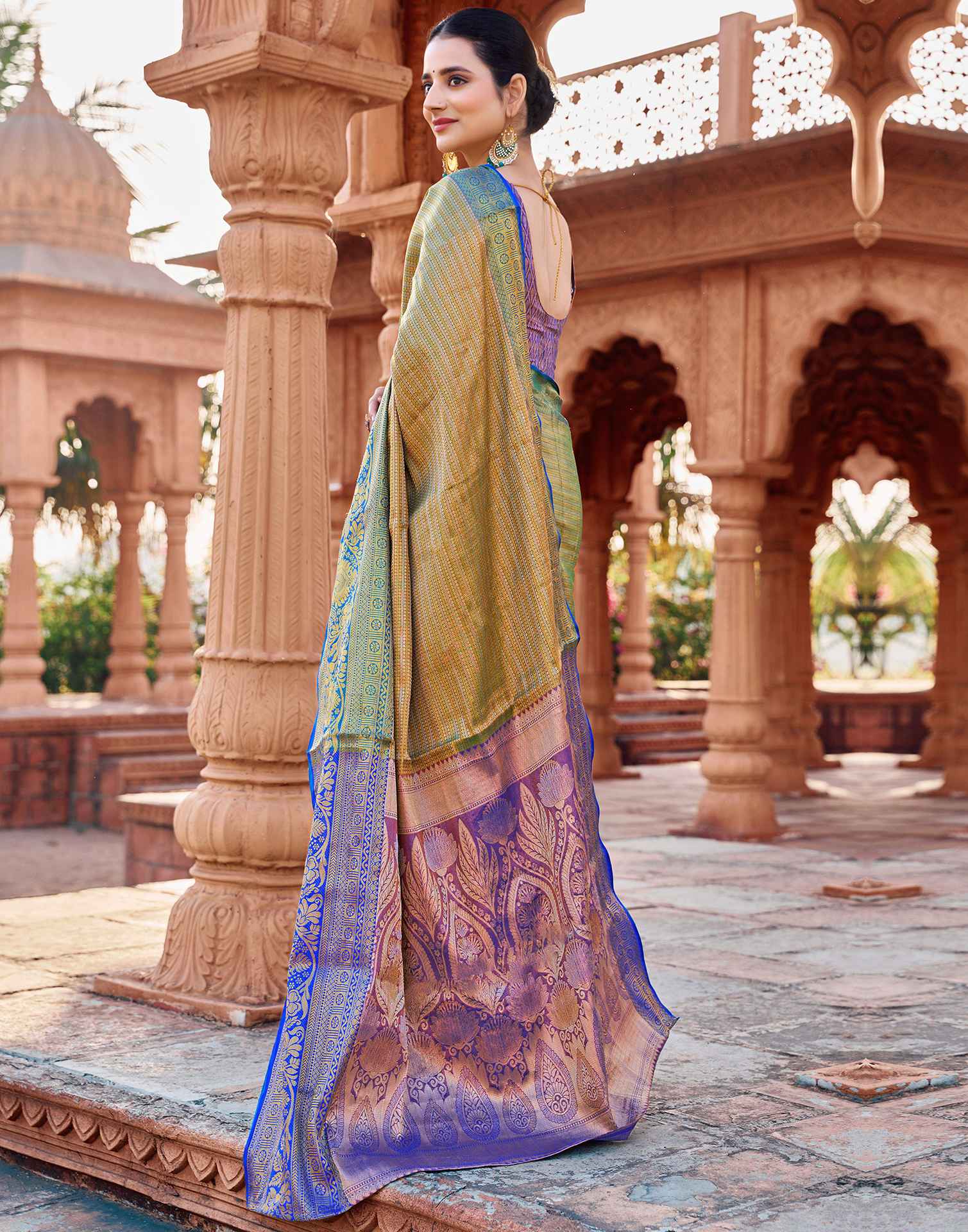 Green Silk Woven Kanjivaram Saree